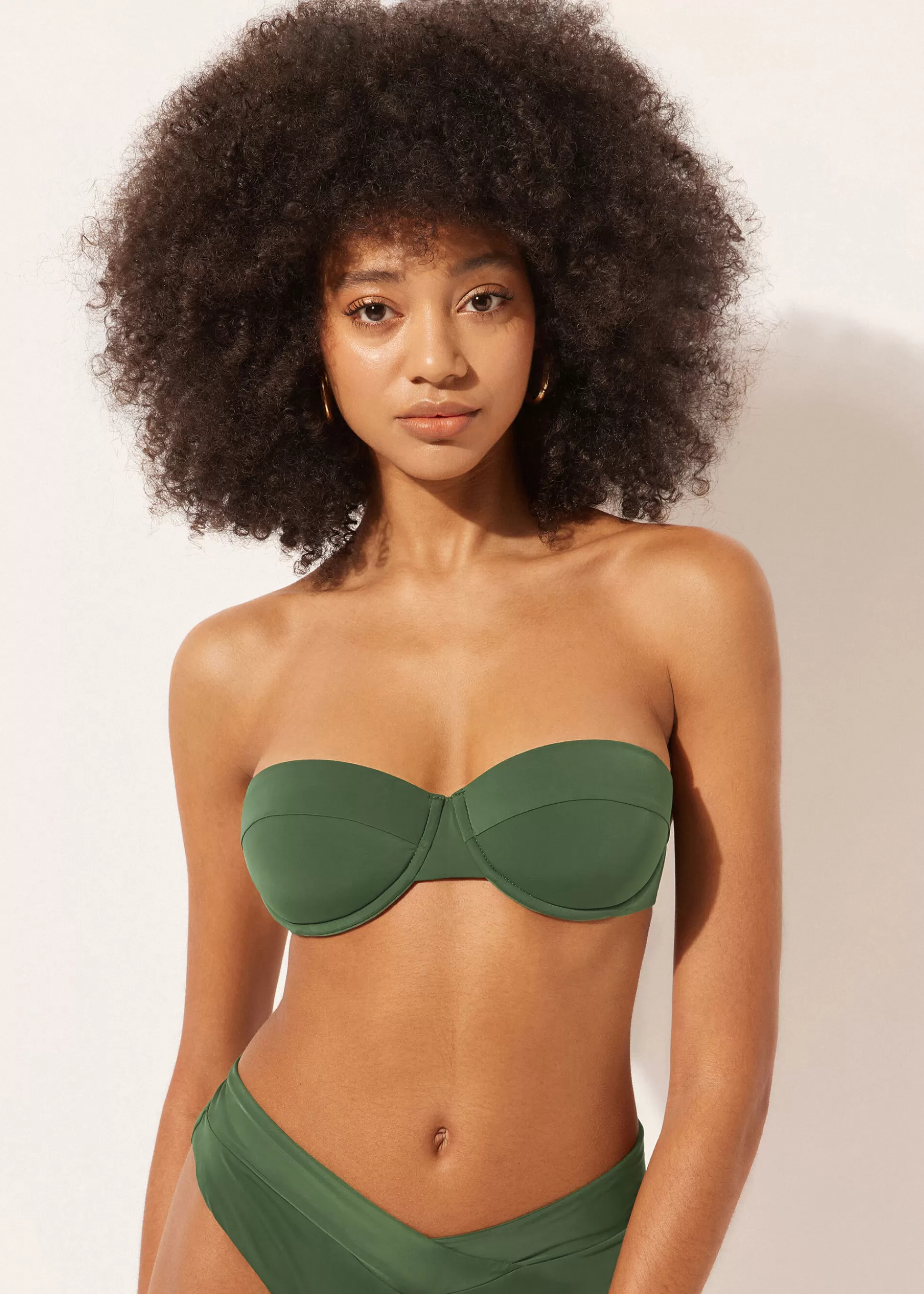 Bikini | Tops Bikini-Calzedonia Bandeau Balconette Relleno Ligero Bikini Indonesia Indonesiapalmgreen