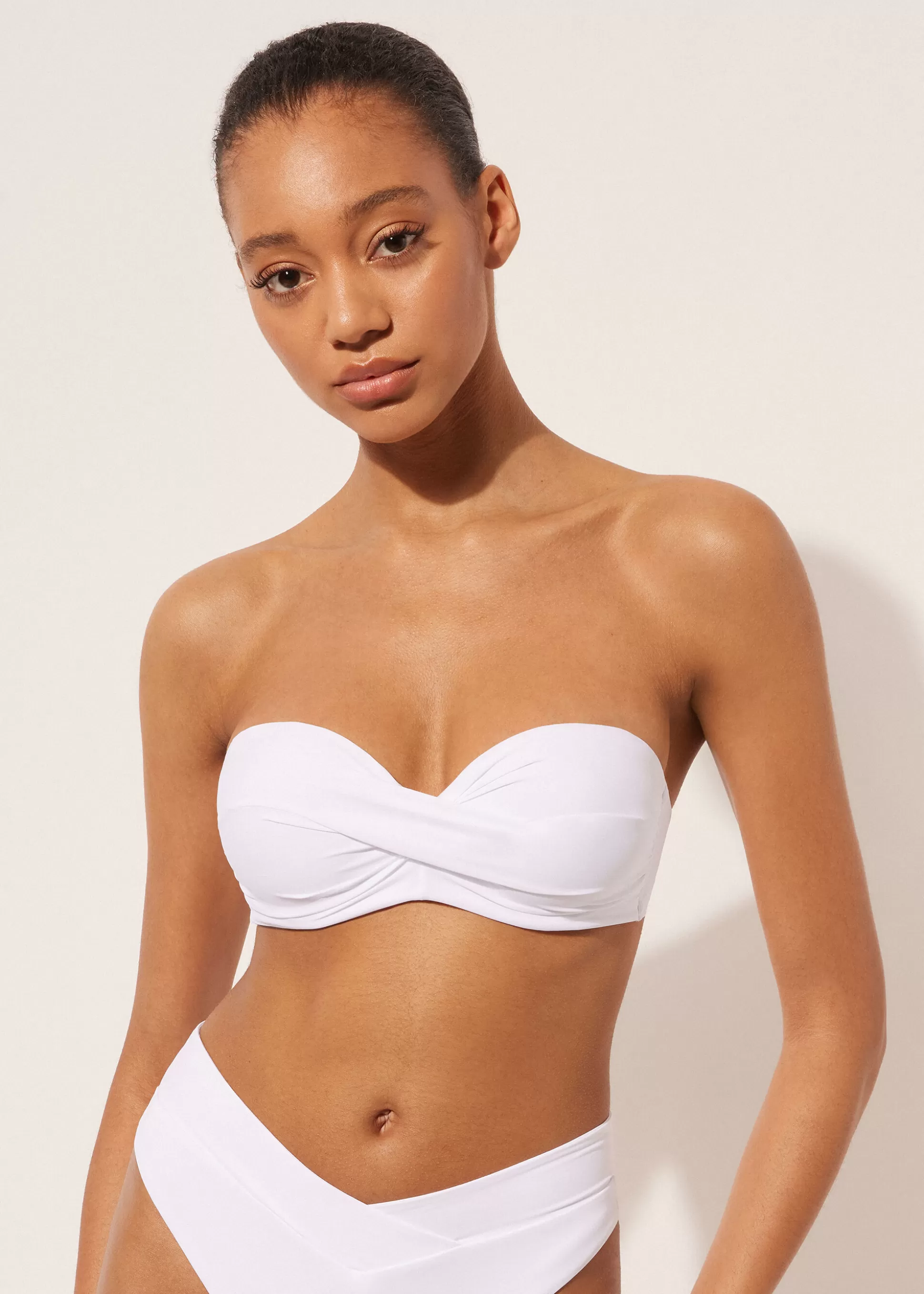 Bikini | Tops Bikini-Calzedonia Bandeau Relleno Ligero Bikini Indonesia Indonesiawhite