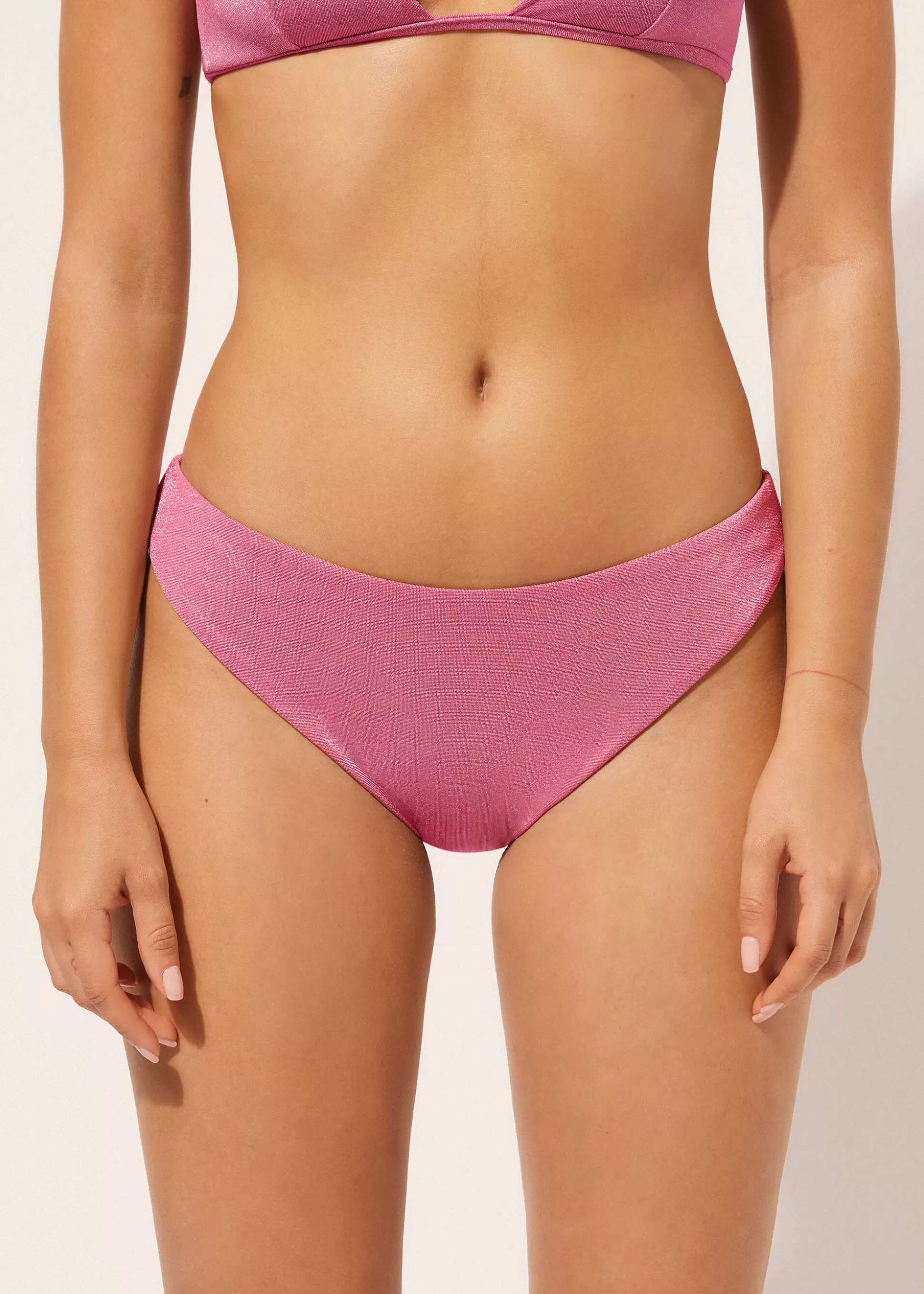 Bikini | Braguitas Bikini-Calzedonia Bikini Braguita Clásica Golden Gleam Softpinklamé