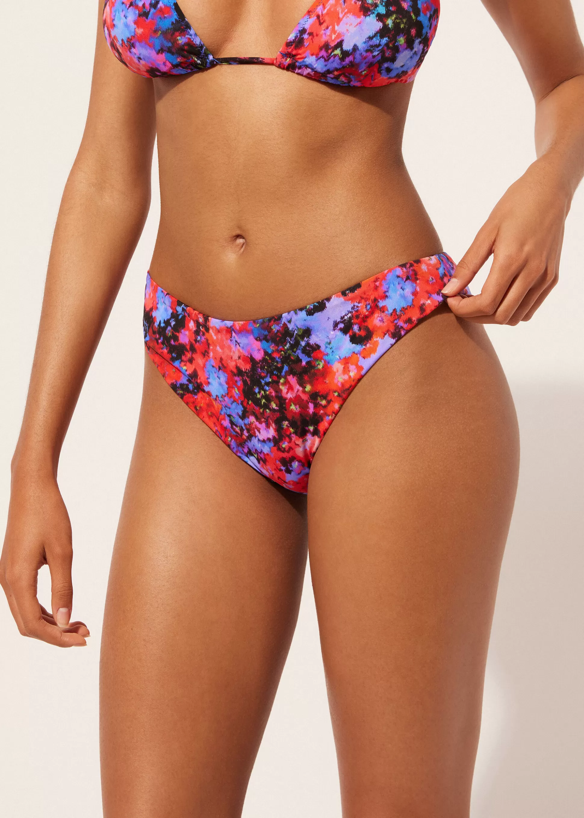 Bikini | Braguitas Bikini-Calzedonia Braguita Clásica Bikini Blurred Flowers Estampadofloraldifuminado