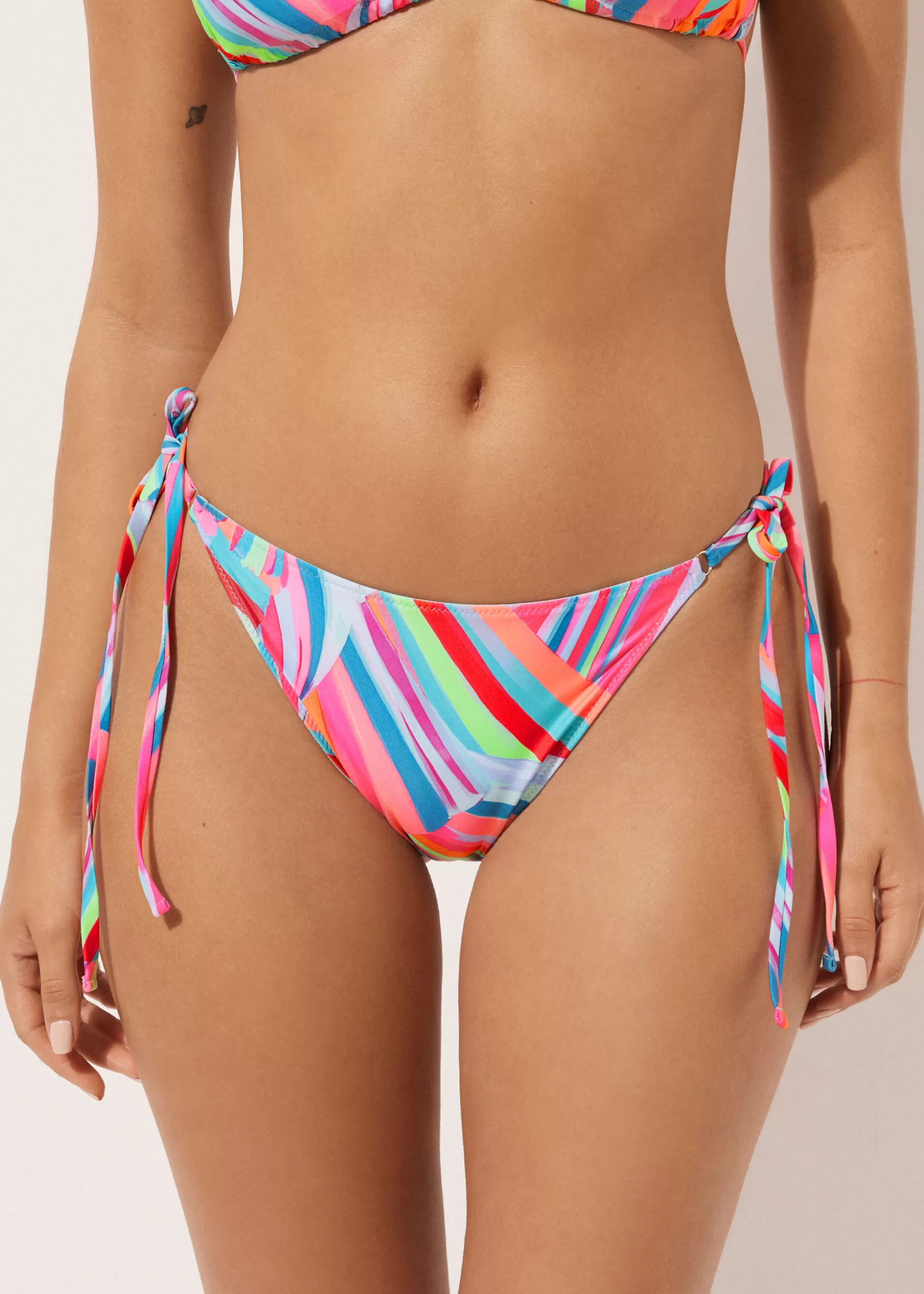 Bikini | Braguitas Bikini-Calzedonia Braguita Cordones Bikini Neon Summer Estampadomulticolor