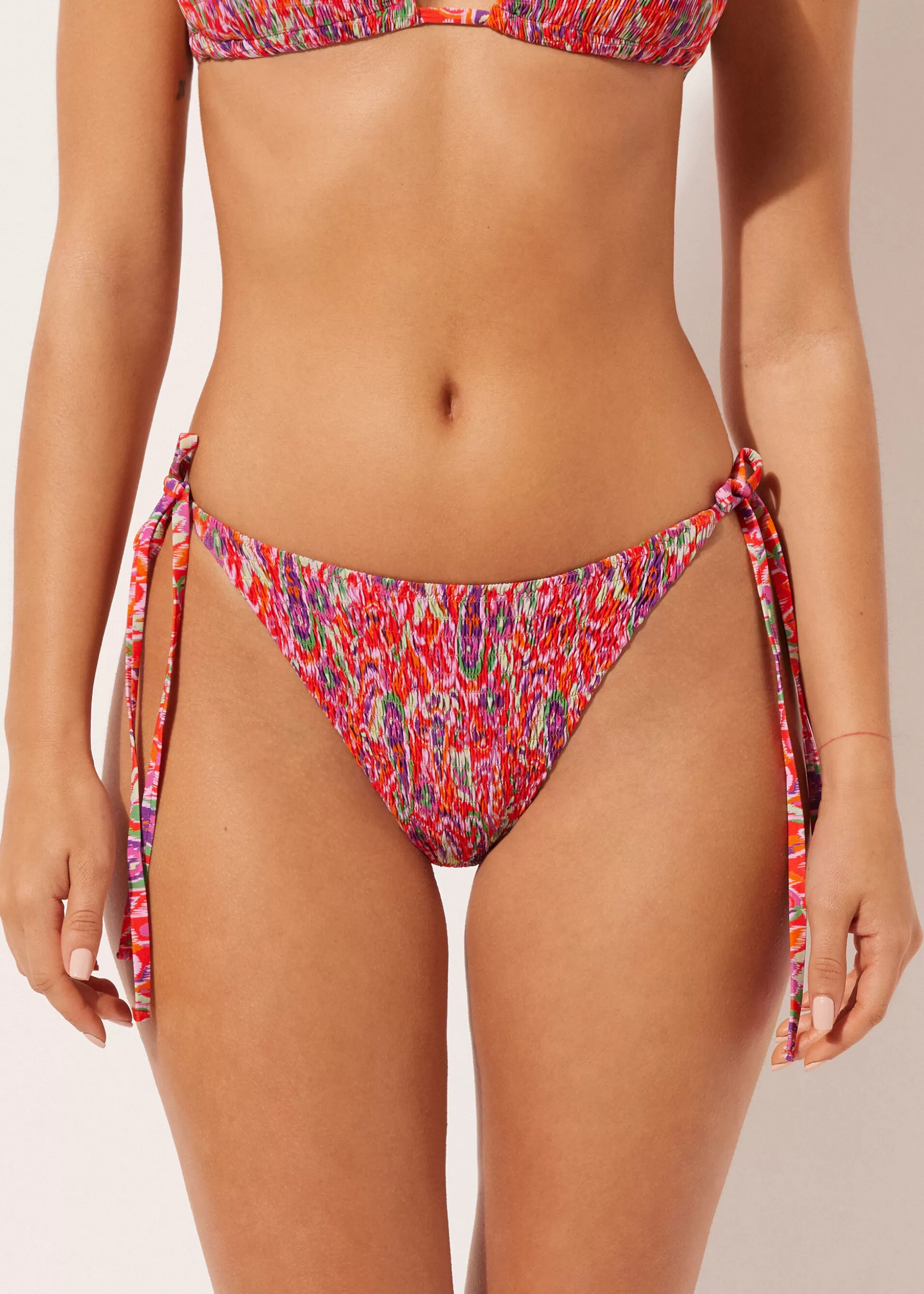 Bikini | Braguitas Bikini-Calzedonia Braguita Cordones Bikini Vibrant Paisley Estampadopaisleymulticolor