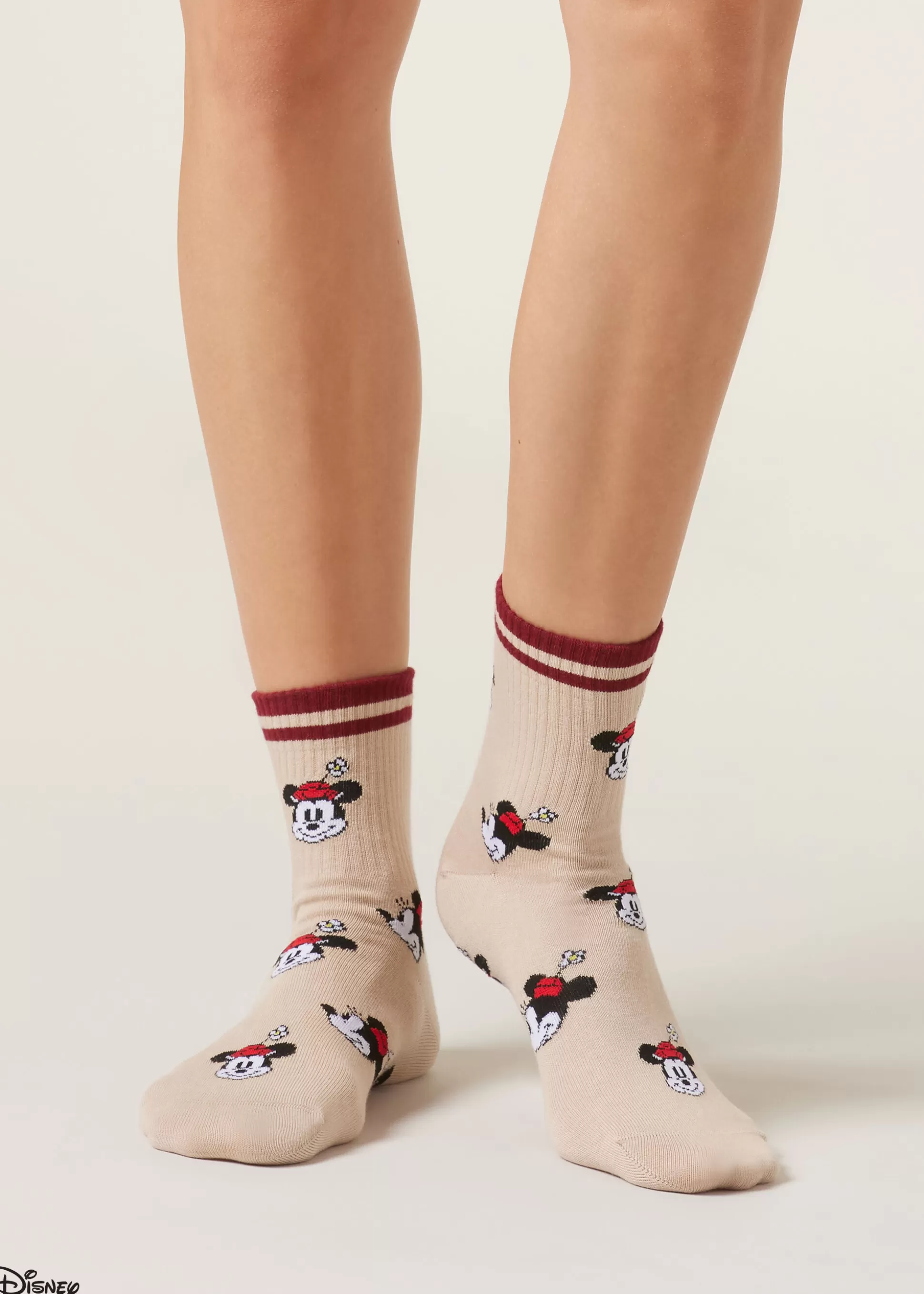 Calcetines Cortos-Calzedonia Calcetines Algodón Disney Beigeminniedisney