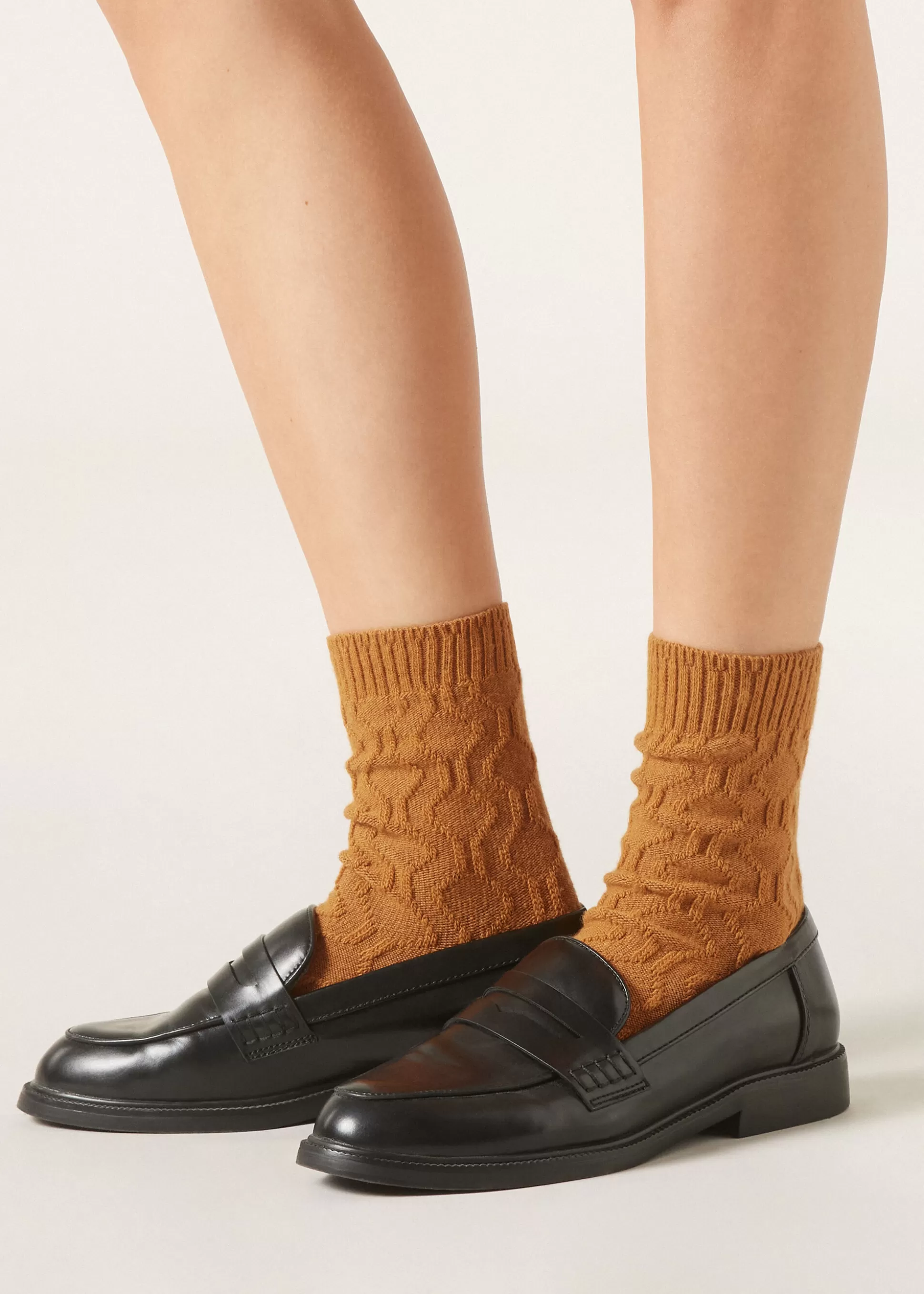 Calcetines Cortos-Calzedonia Calcetines Cashmere Naturalecaramellocashmere