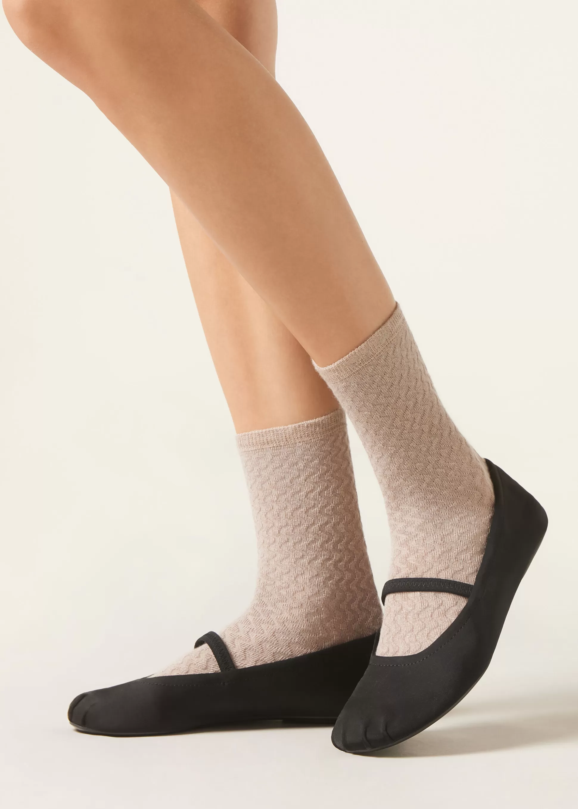 Calcetines Cortos-Calzedonia Calcetines Cashmere Naturalebeigemelangeondecashmere