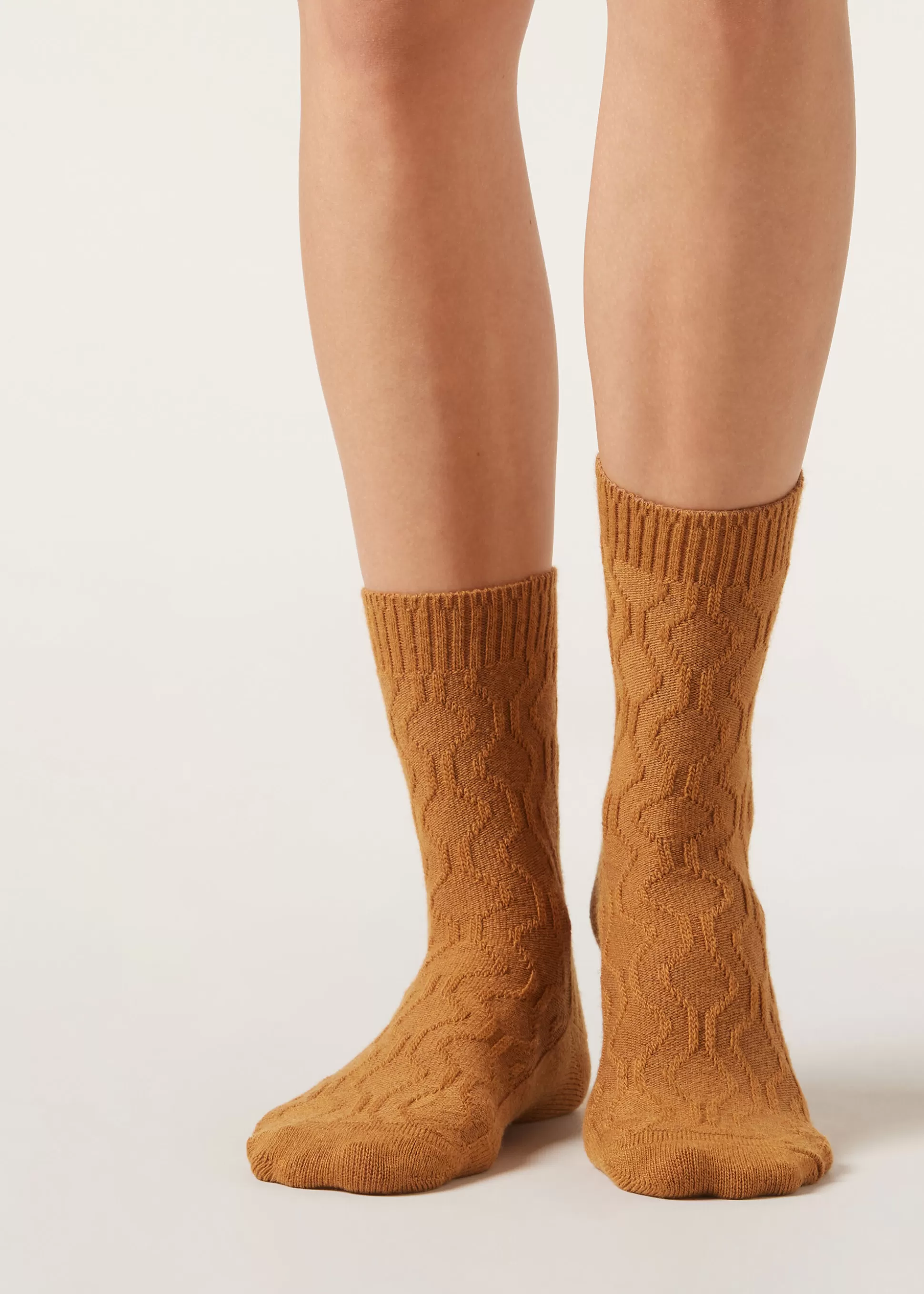 Calcetines Cortos-Calzedonia Calcetines Cashmere Naturalecaramellocashmere