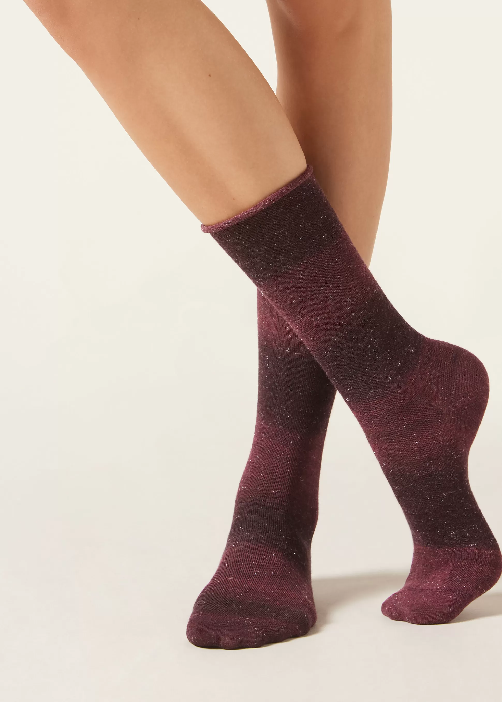 Calcetines Cortos-Calzedonia Calcetines Cashmere 3/4 Largo Bordeauxcashmere