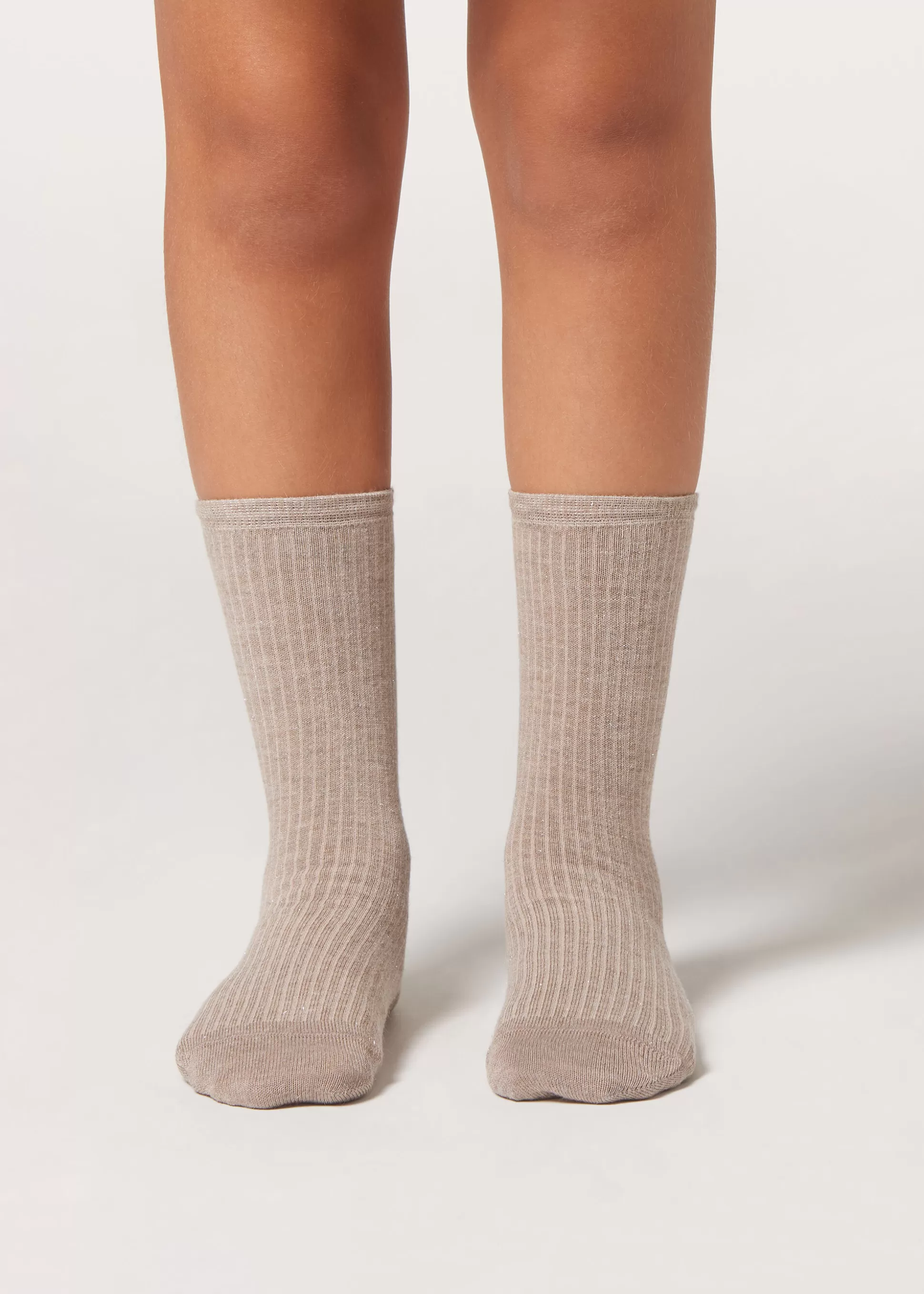 Calcetines Cortos-Calzedonia Calcetines Cashmere Con Canalé Naturaletortoracashmere