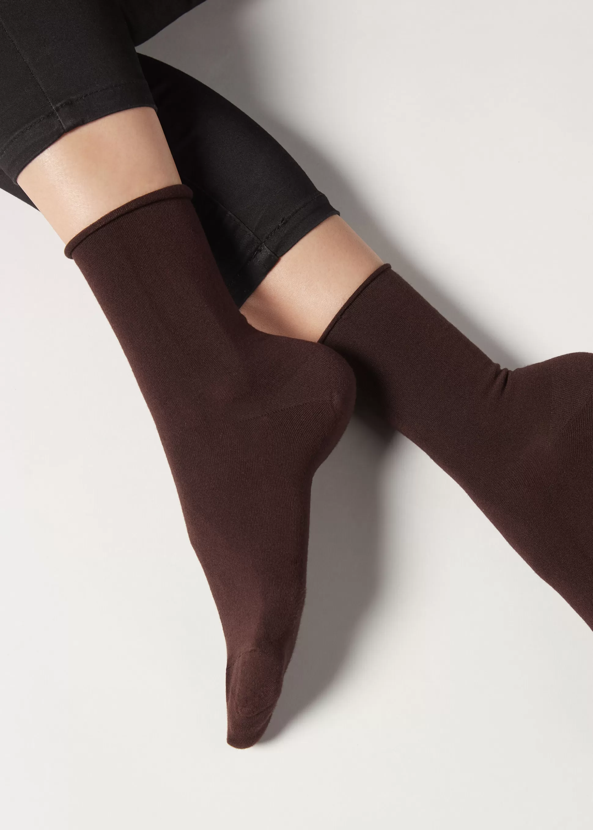 Calcetines Cortos-Calzedonia Calcetines Cortos de Cashmere Marrone