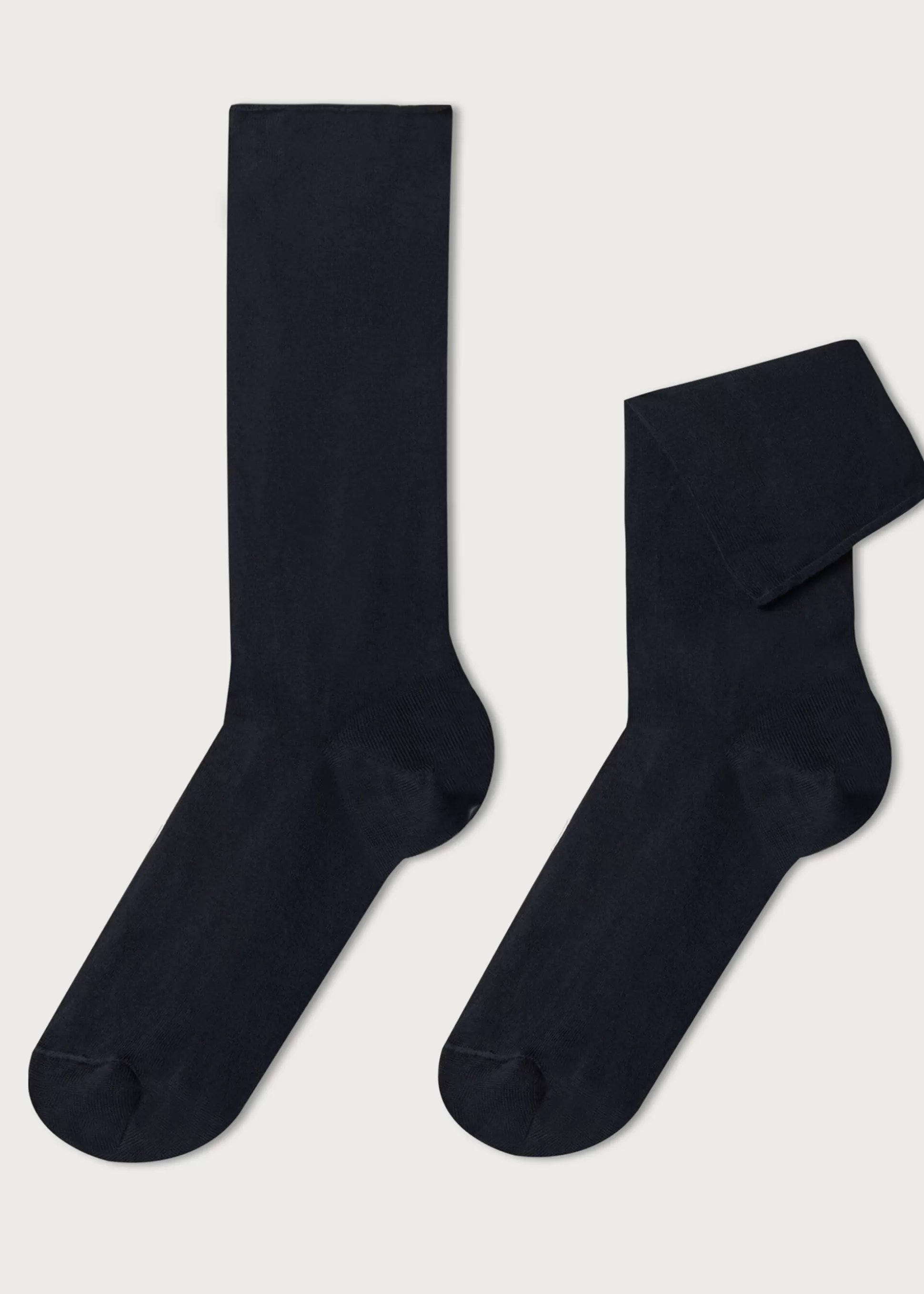 Calcetines Cortos-Calzedonia Calcetines de Hombre Sin Puño En Algodón Blu