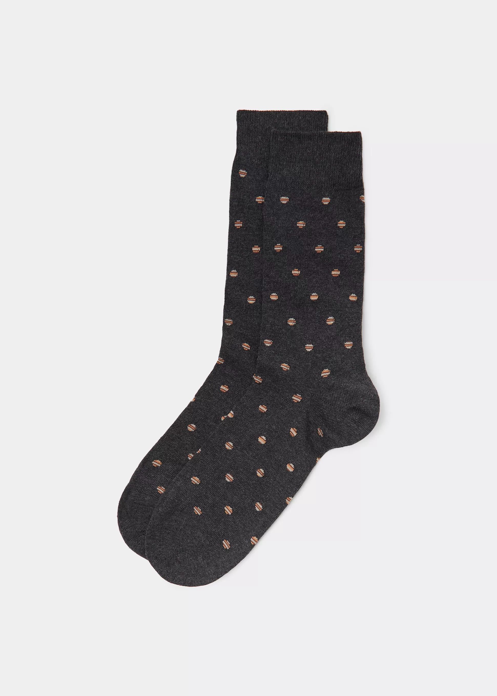 Calcetines Cortos-Calzedonia Calcetines Estampado Hombre Grisantracitajaspeadotopos