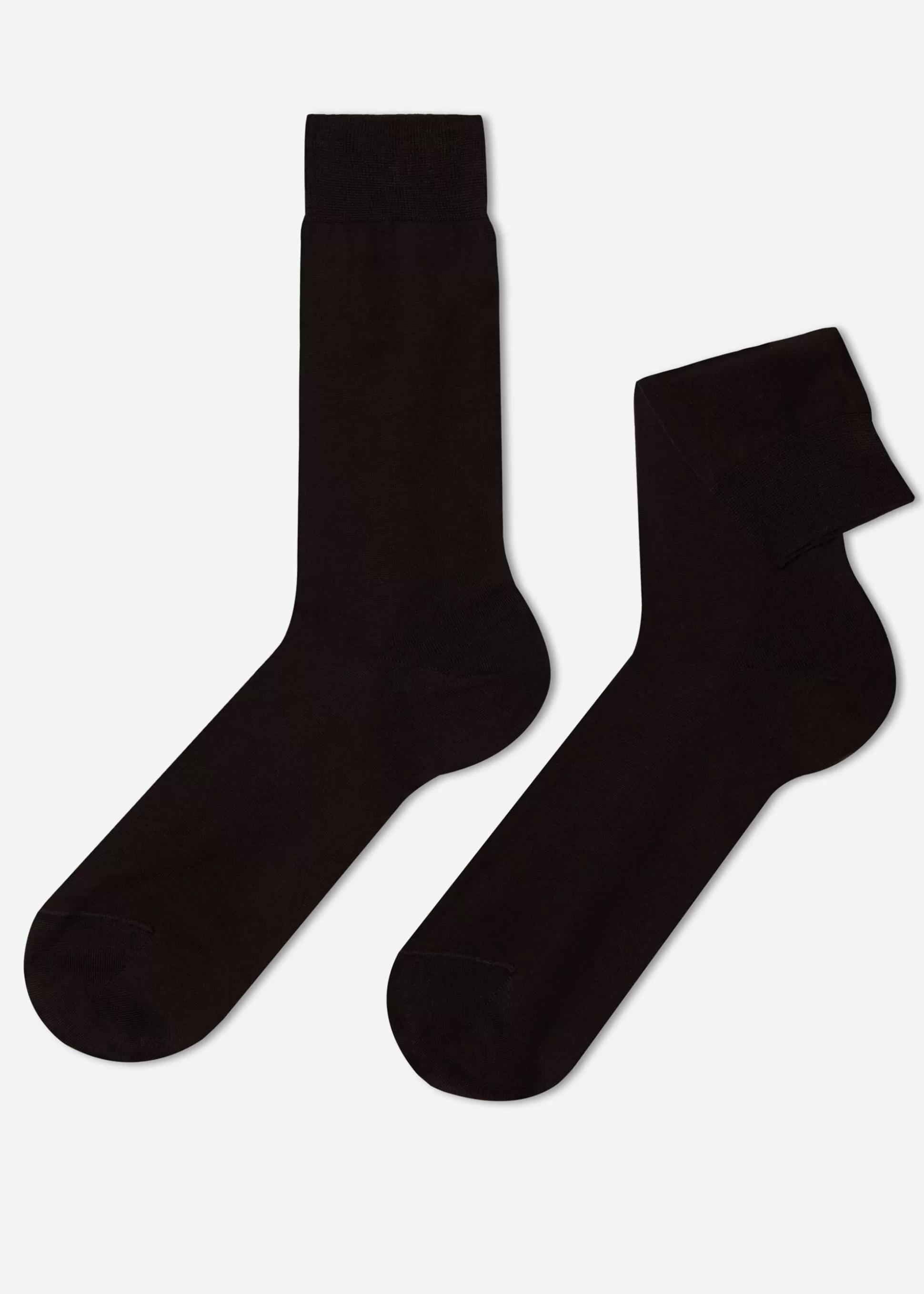 Calcetines Cortos-Calzedonia Calcetines Hombre con Hilo de Escócia Marrone