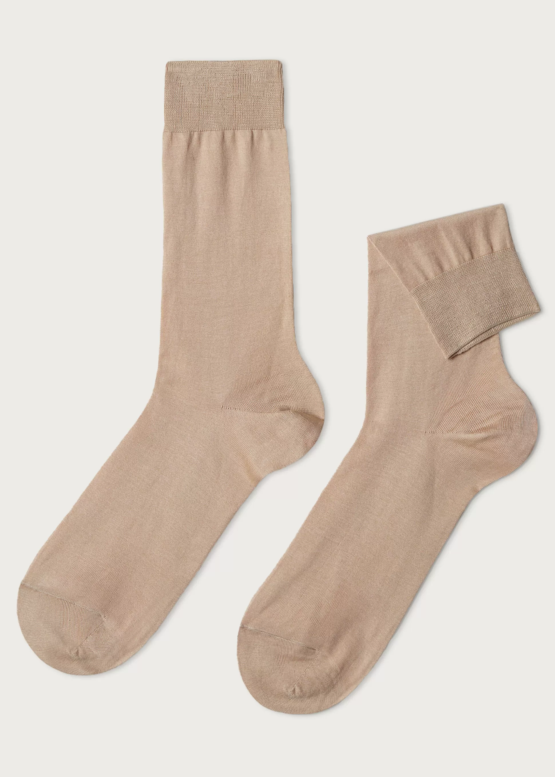 Calcetines Cortos-Calzedonia Calcetines Hombre con Hilo de Escócia Polvo