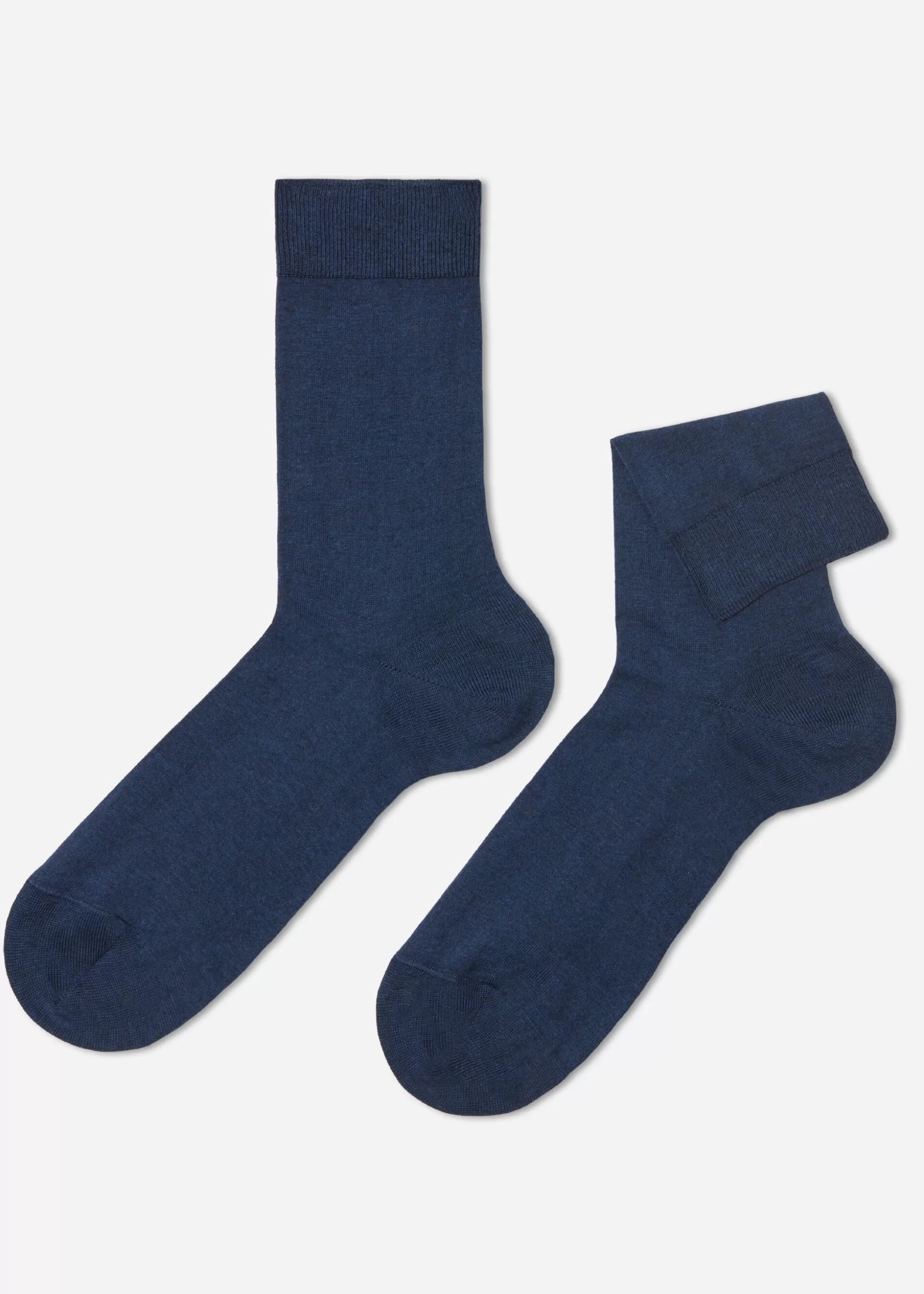 Calcetines Cortos-Calzedonia Calcetines Hombre en Algodón Elástico Azulvaquerooscuro