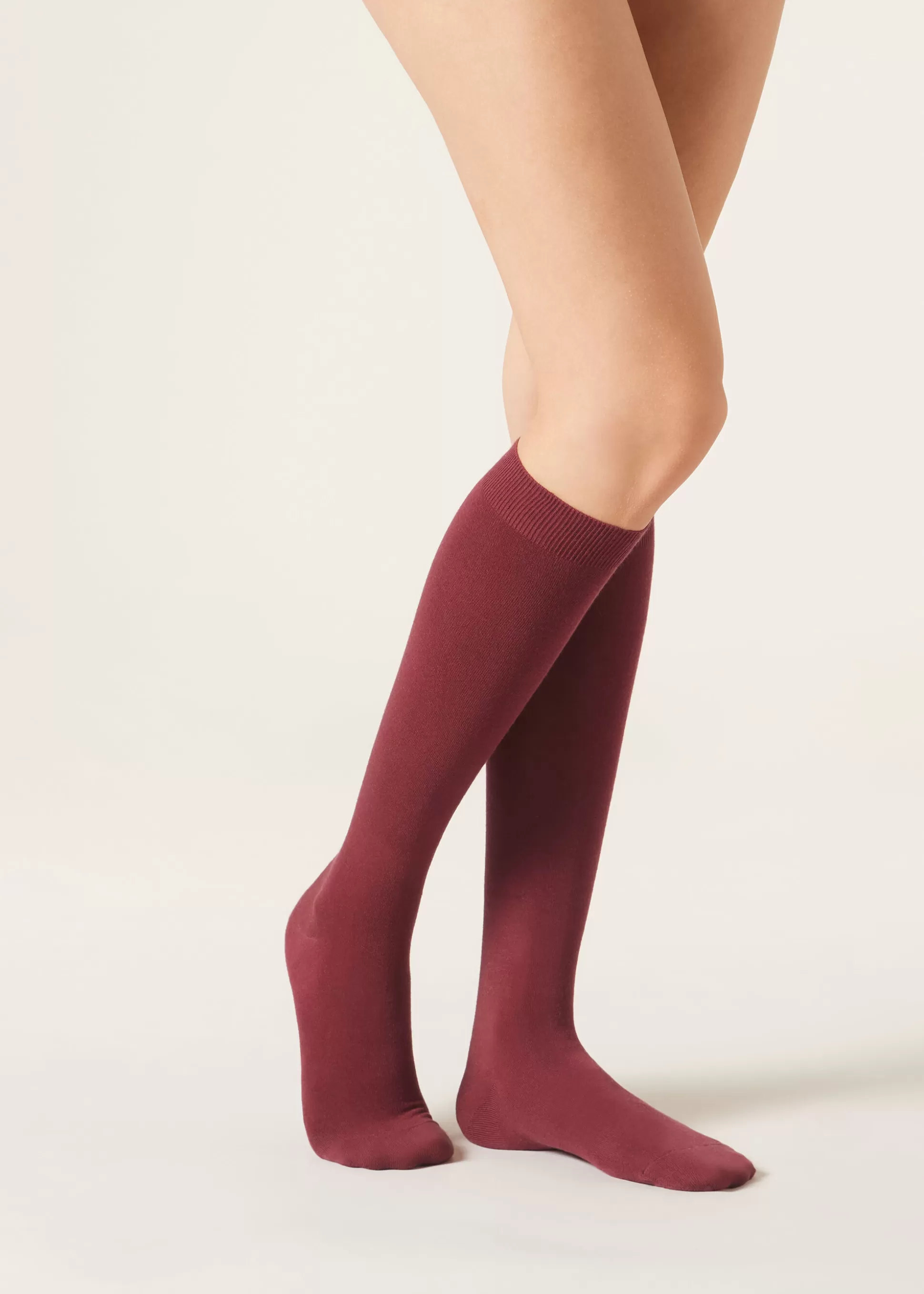 Calcetines Largos-Calzedonia Calcetines largos con cachemira Rojooscuro