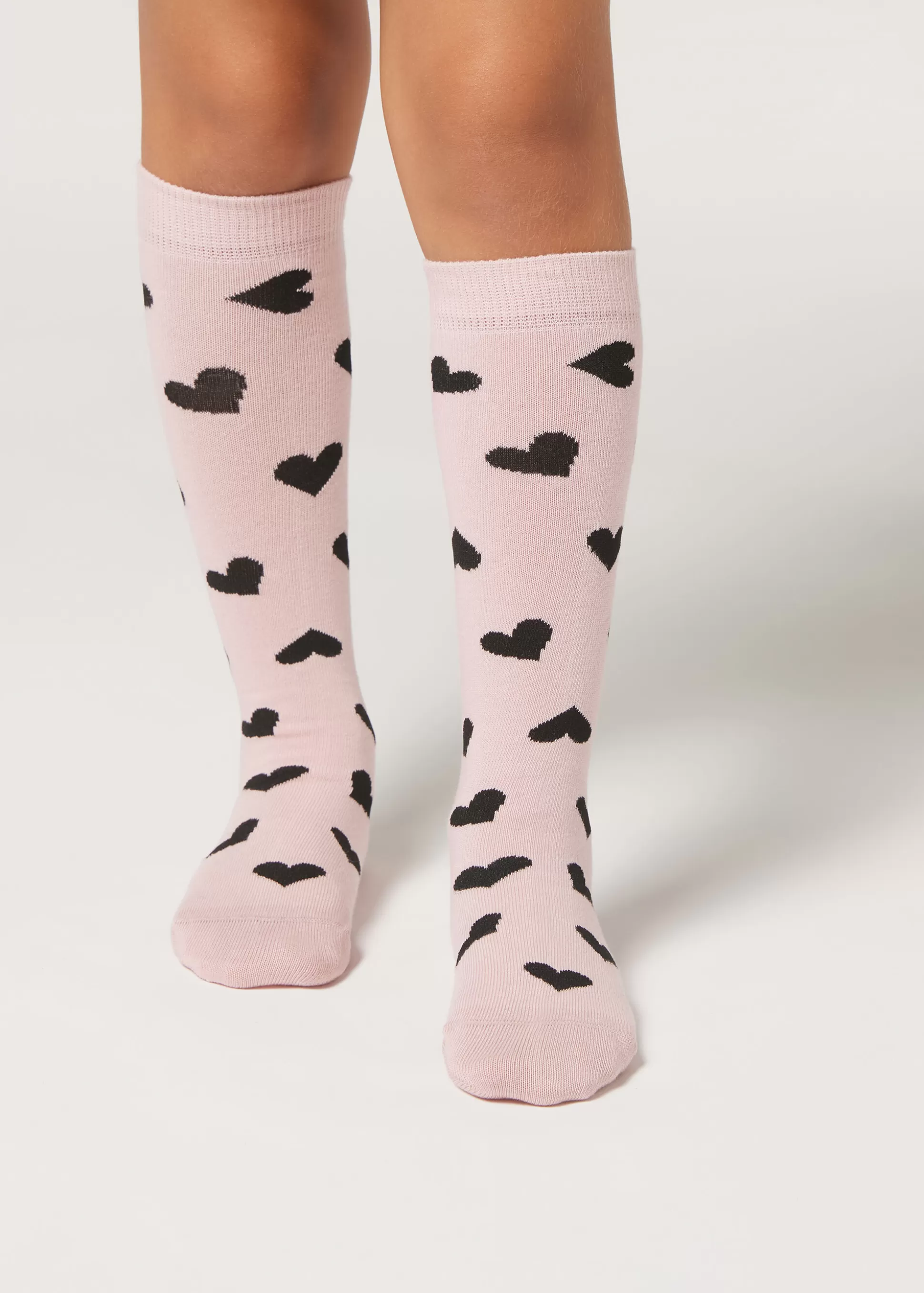 Calcetines Largos-Calzedonia Calcetines Largos Corazones Niños Rosacuori