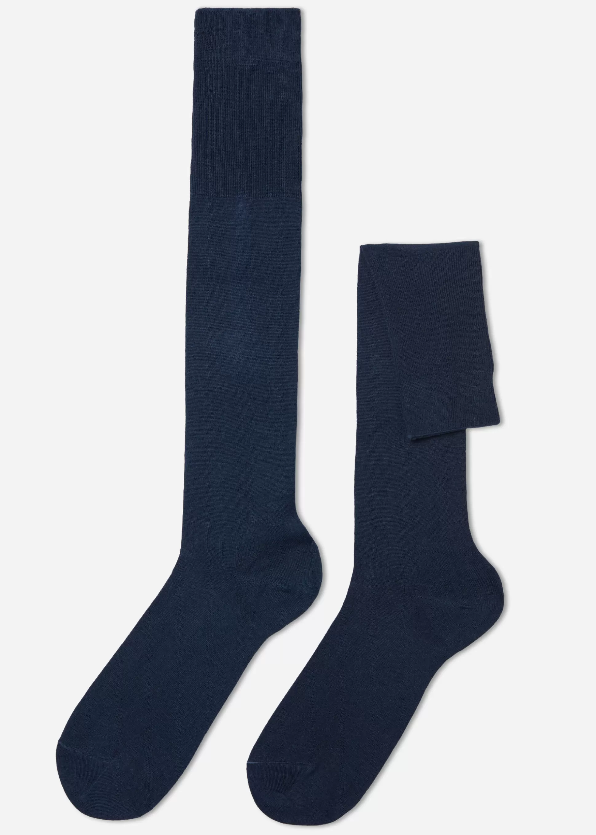 Calcetines Largos-Calzedonia Calcetines Largos de Hombre con Cashmere Blugrigiochiaro