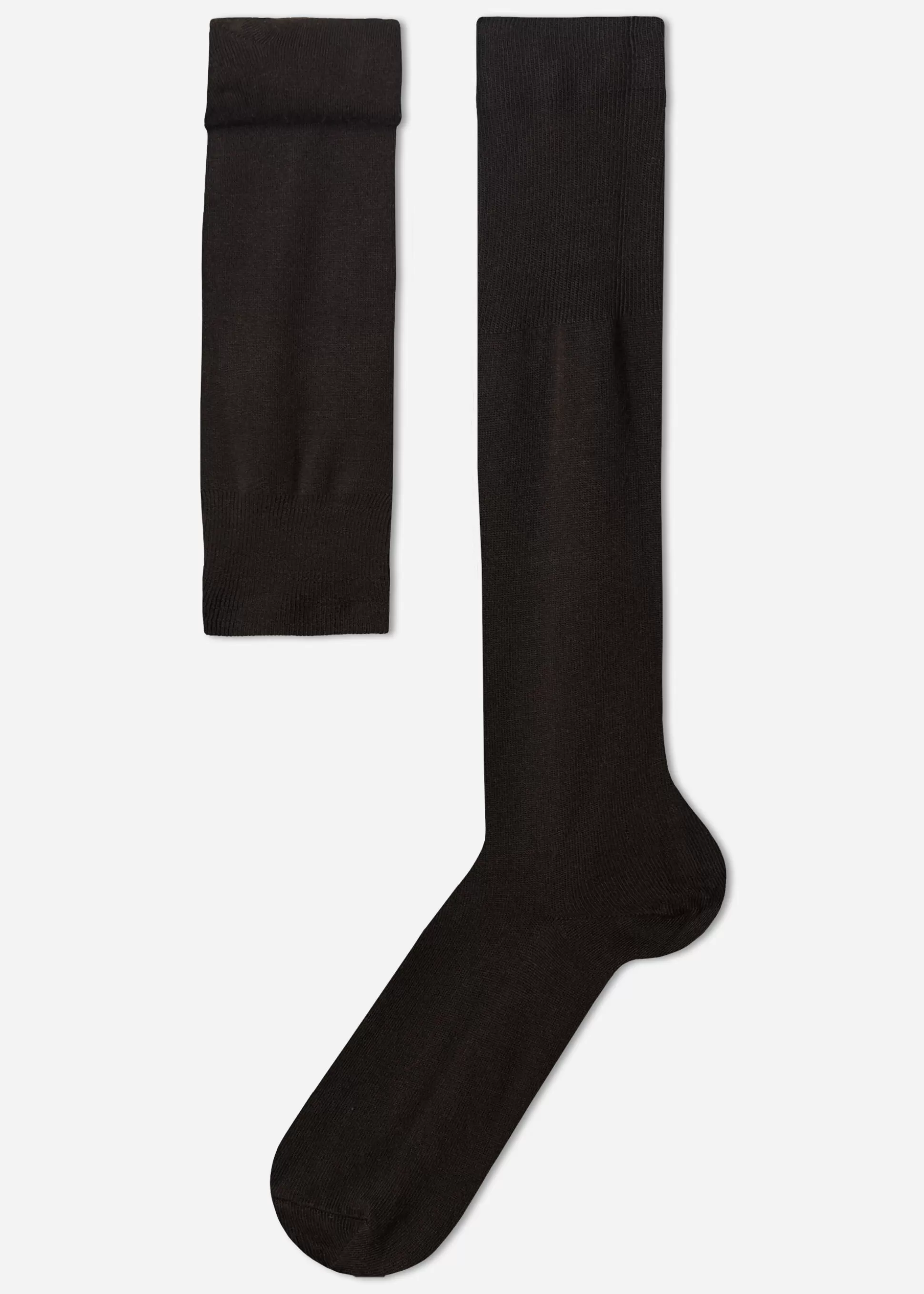 Calcetines Largos-Calzedonia Calcetines Largos de Hombre con Cashmere Marrone