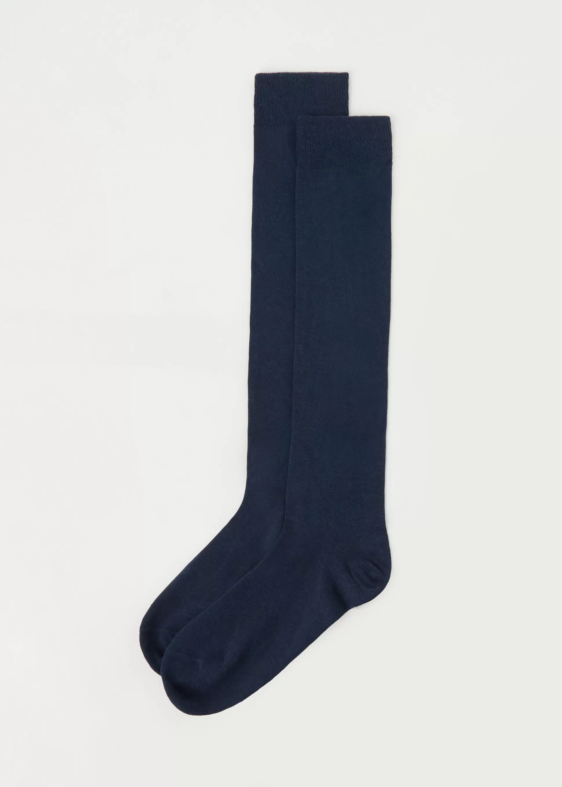 Calcetines Largos-Calzedonia Calcetines Largos En Algodón Cálido de Hombre Azulvaquerooscuro