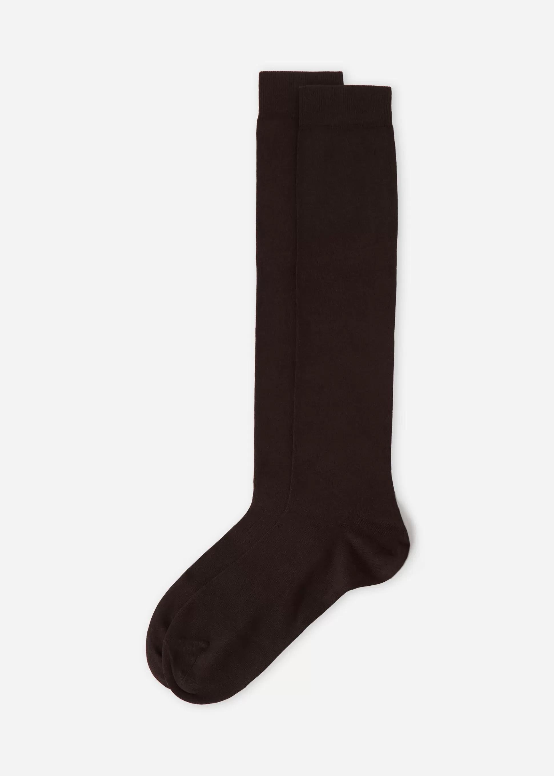 Calcetines Largos-Calzedonia Calcetines Largos En Algodón Cálido de Hombre Marrone