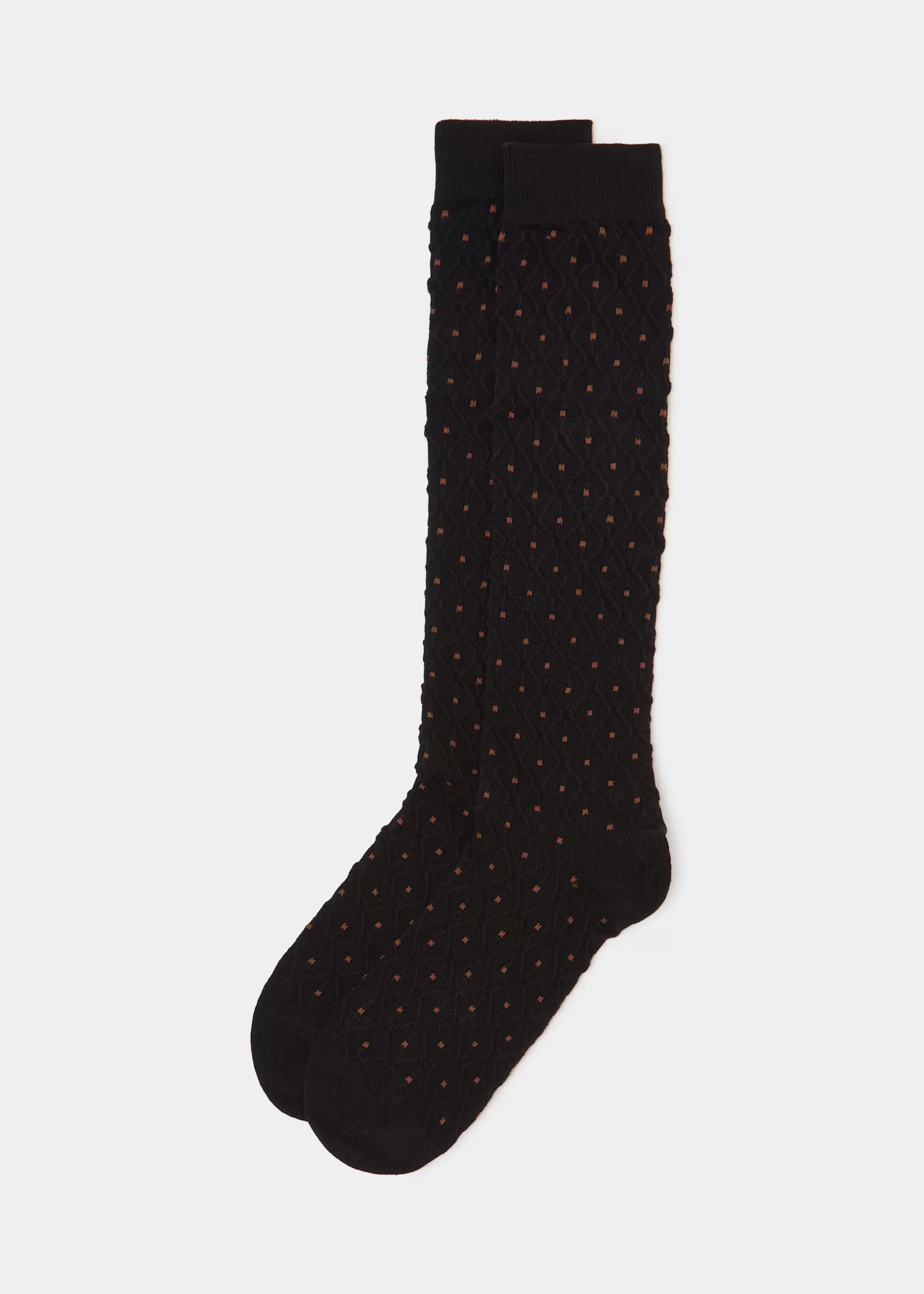 Calcetines Largos-Calzedonia Calcetines Largos Rombos Hombre Nerolavorazionerombi