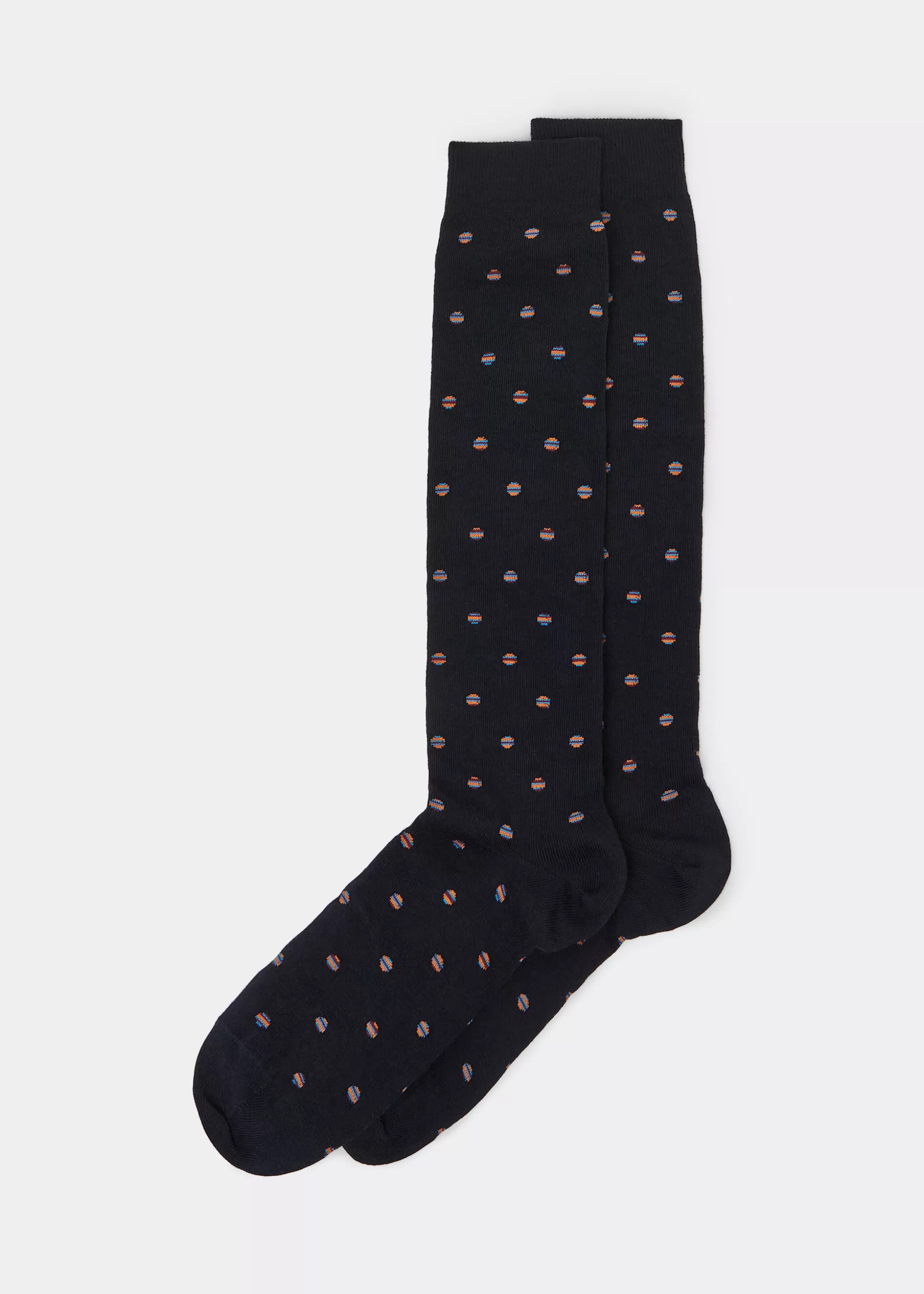 Calcetines Largos-Calzedonia Calcetines Largos Topos Hombre Azulconlunares