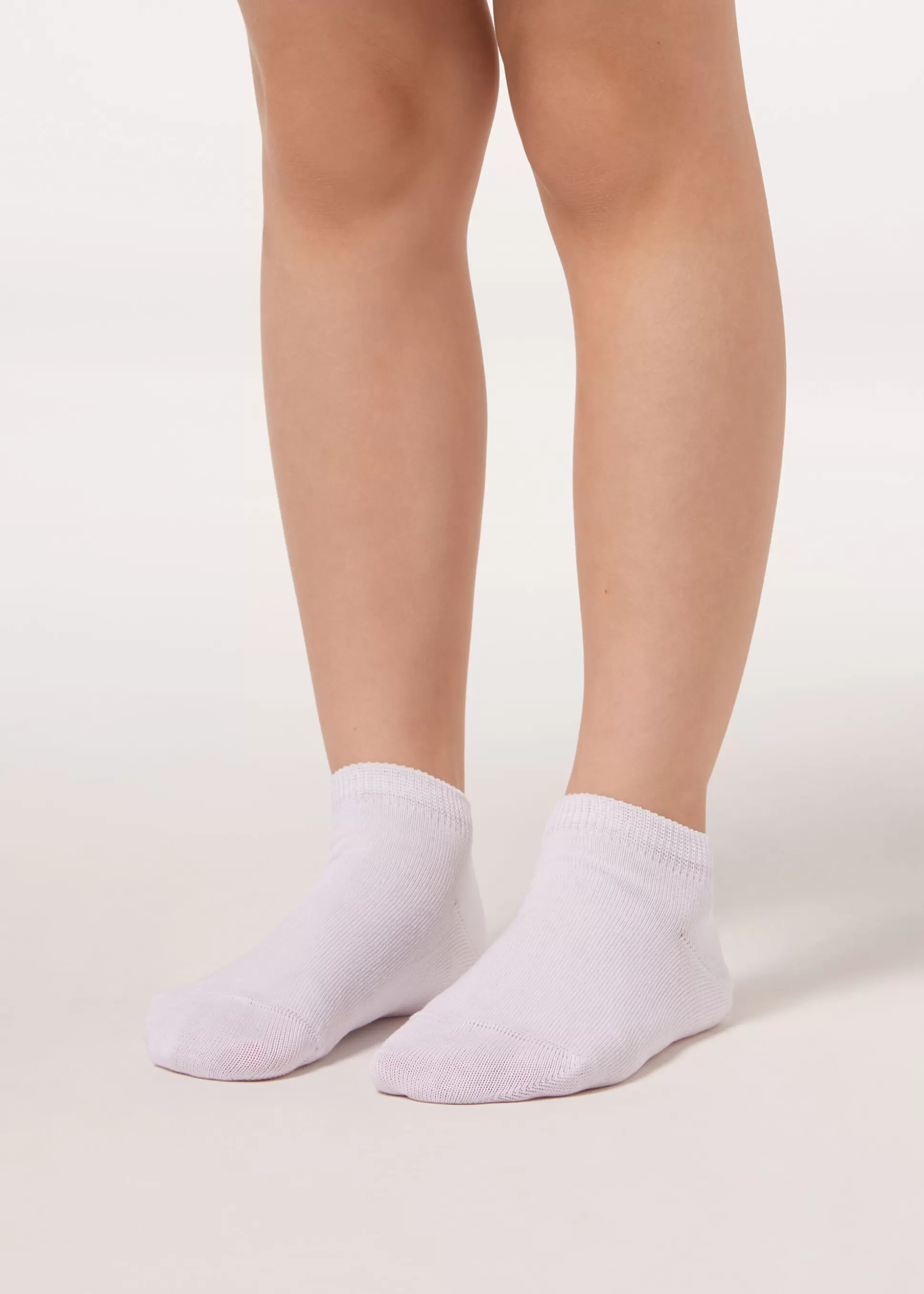 Calcetines Cortos | Calcetines Cortos-Calzedonia Calcetines Tobilleros de Algodón Ligero para Niños Bianco