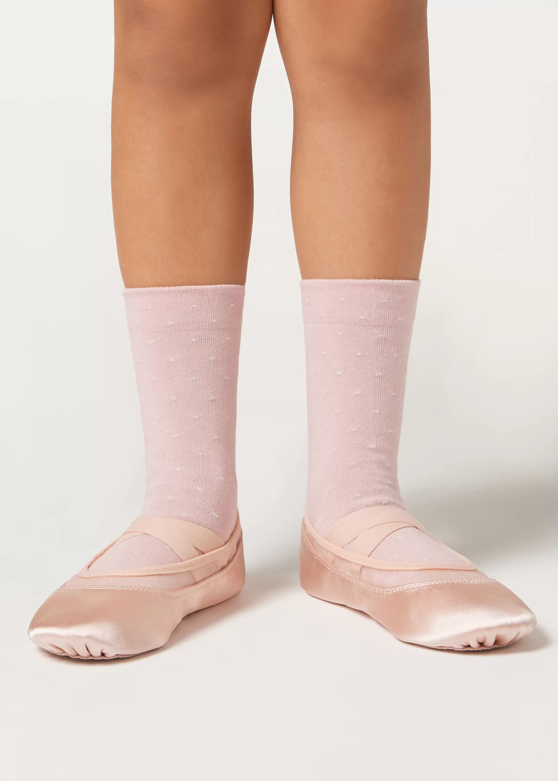 Calcetines Cortos-Calzedonia Calcetines Topos Purpurina Niños Rosatopos