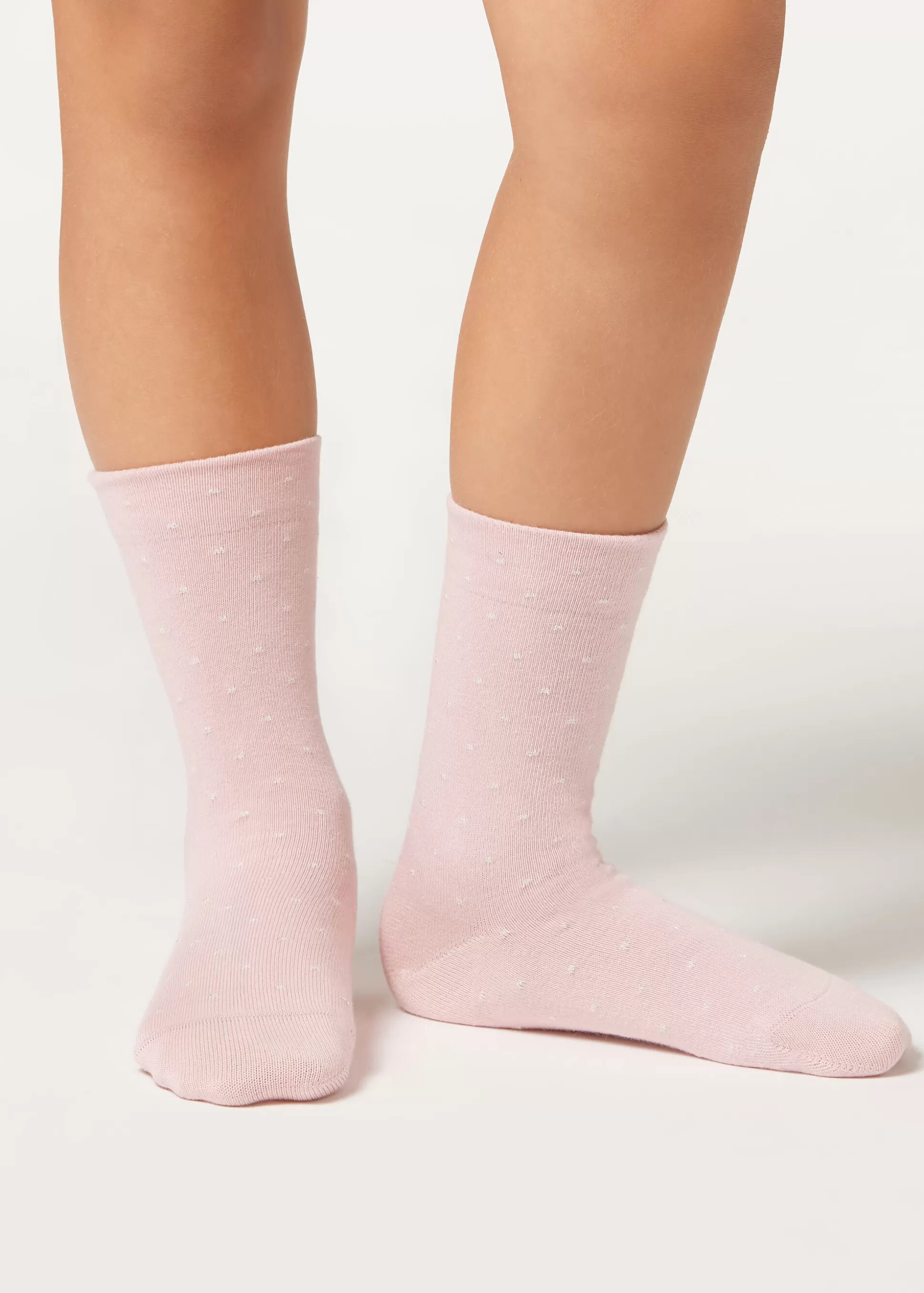 Calcetines Cortos-Calzedonia Calcetines Topos Purpurina Niños Rosatopos