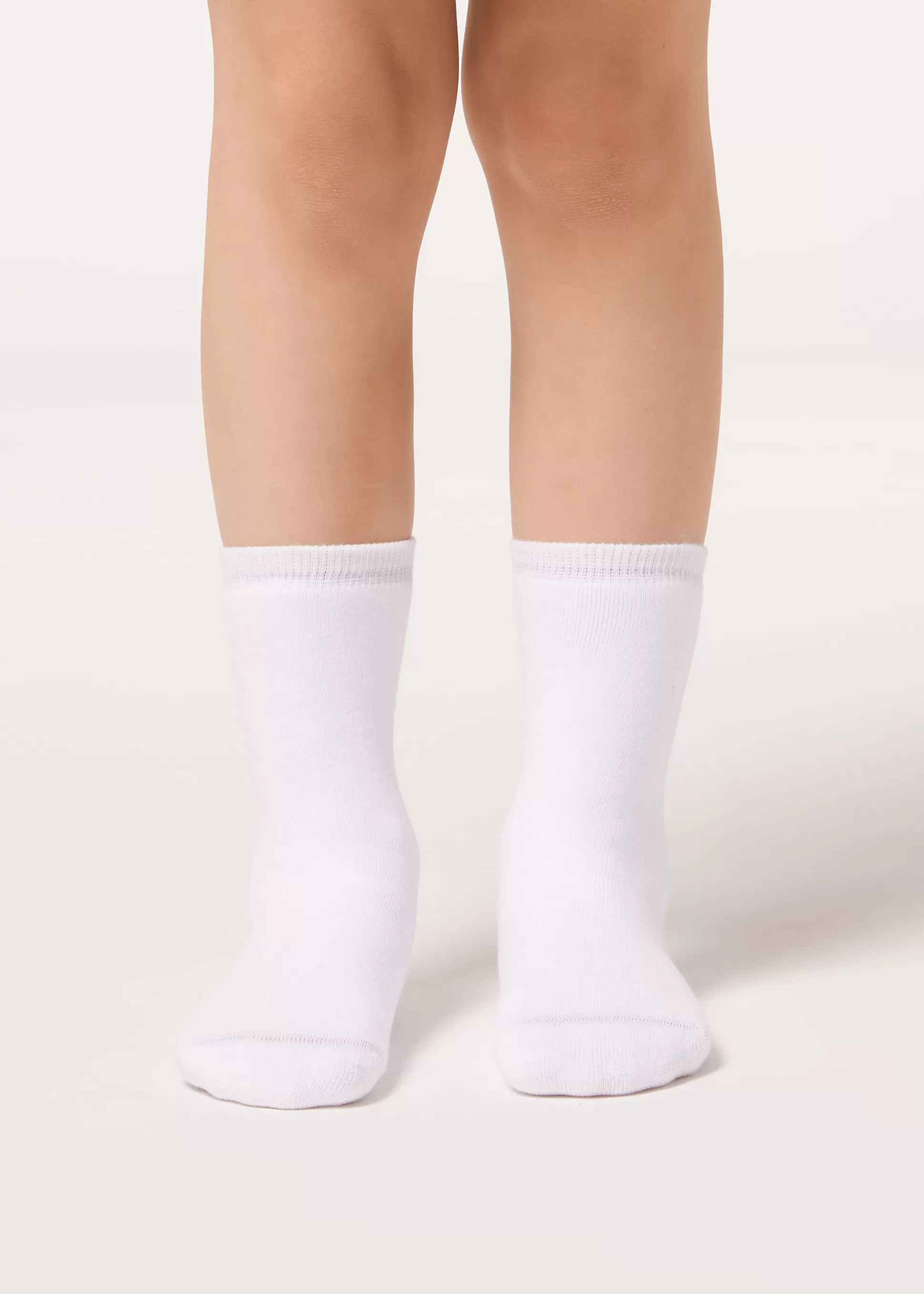 Calcetines Cortos | Calcetines Cortos-Calzedonia Calcetín térmico para niños en algodón Bianco