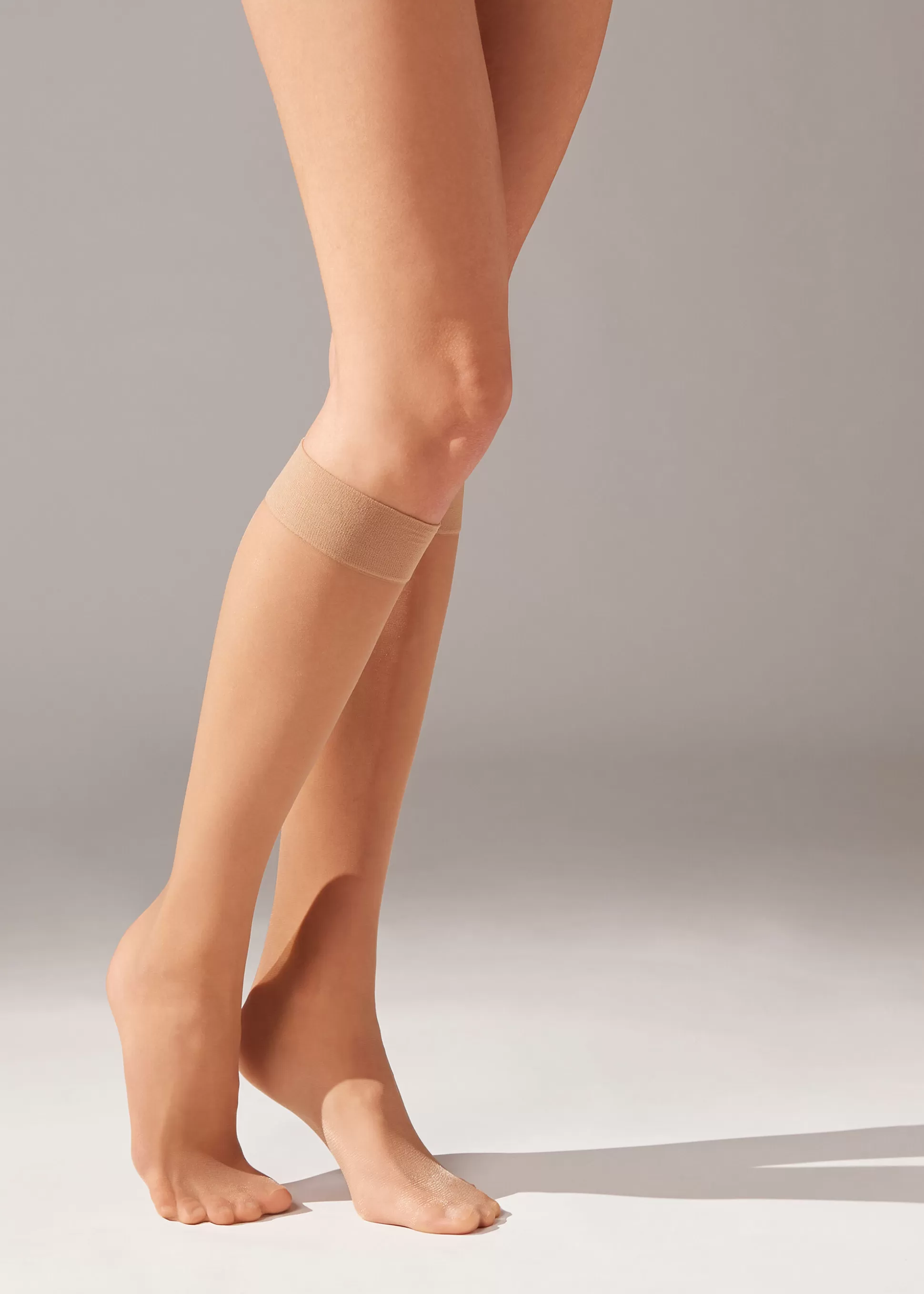 Medias Hasta La Rodilla | Calcetines Largos-Calzedonia Ejecutivos 20 Denier con Puño Cómodos