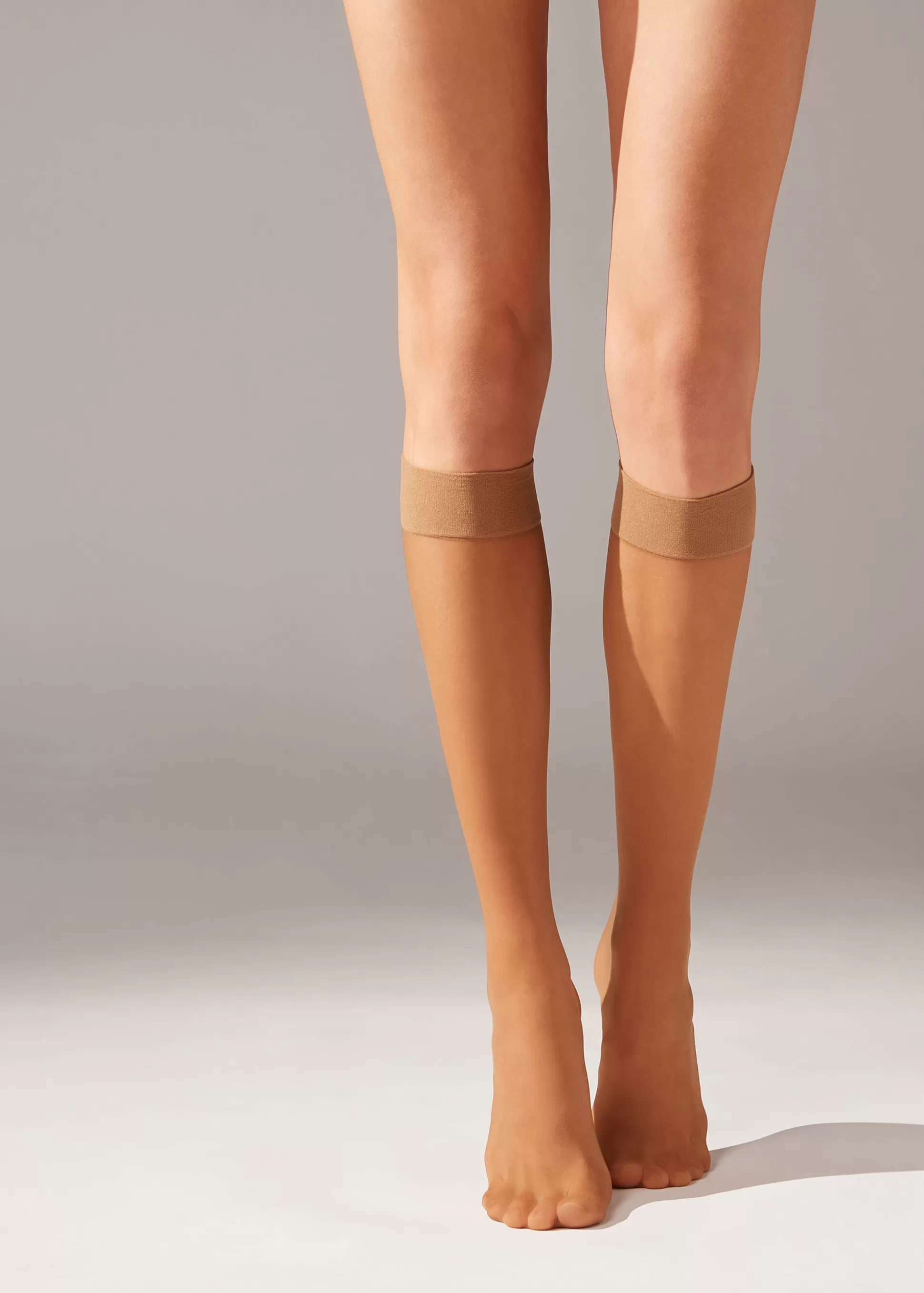 Medias Hasta La Rodilla | Calcetines Largos-Calzedonia Ejecutivos 20 Denier con Puño Cómodos Nude8-tropical