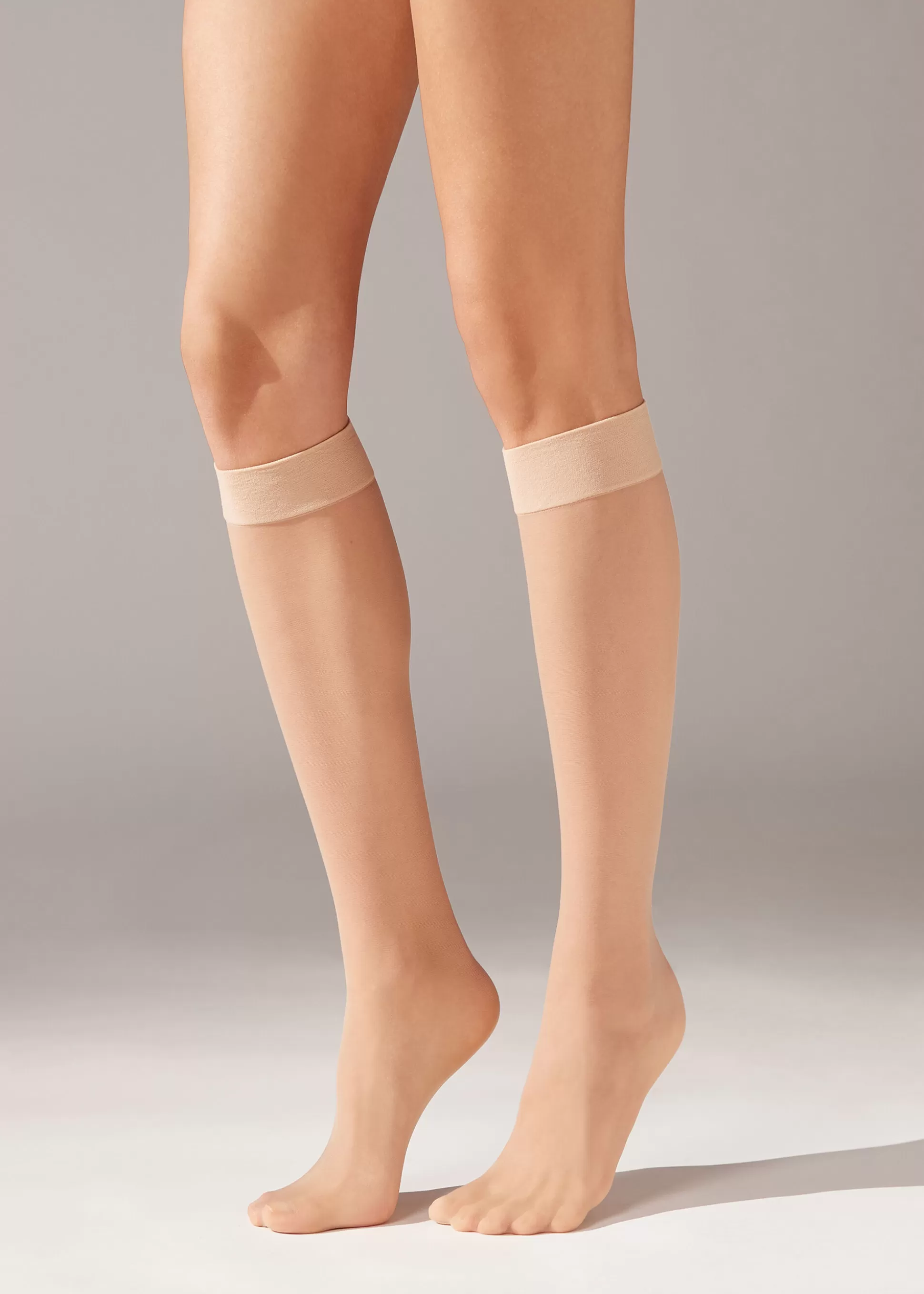 Medias Hasta La Rodilla | Calcetines Largos-Calzedonia Ejecutivos 20 Denier con Puño Cómodos