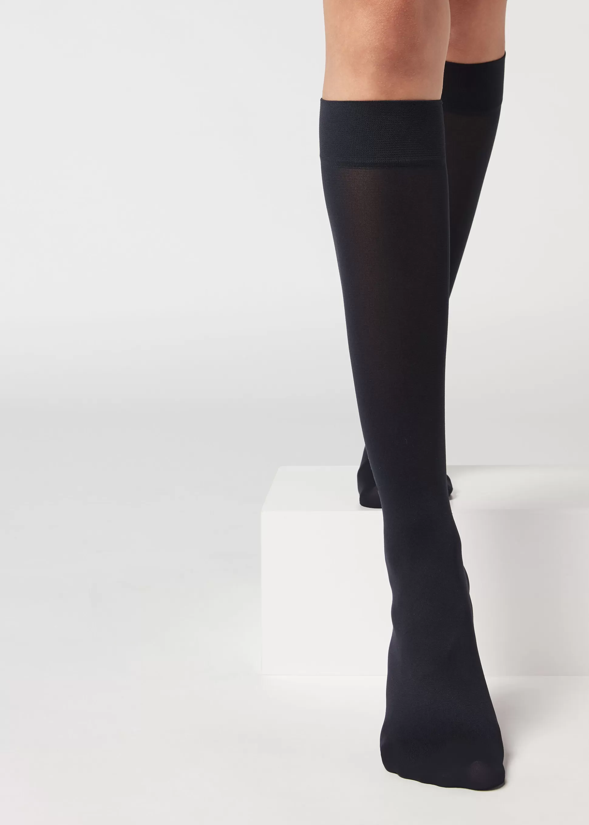 Medias Hasta La Rodilla | Calcetines Largos-Calzedonia Ejecutivos Largos en Microfibra 60 Deniers Tupidos