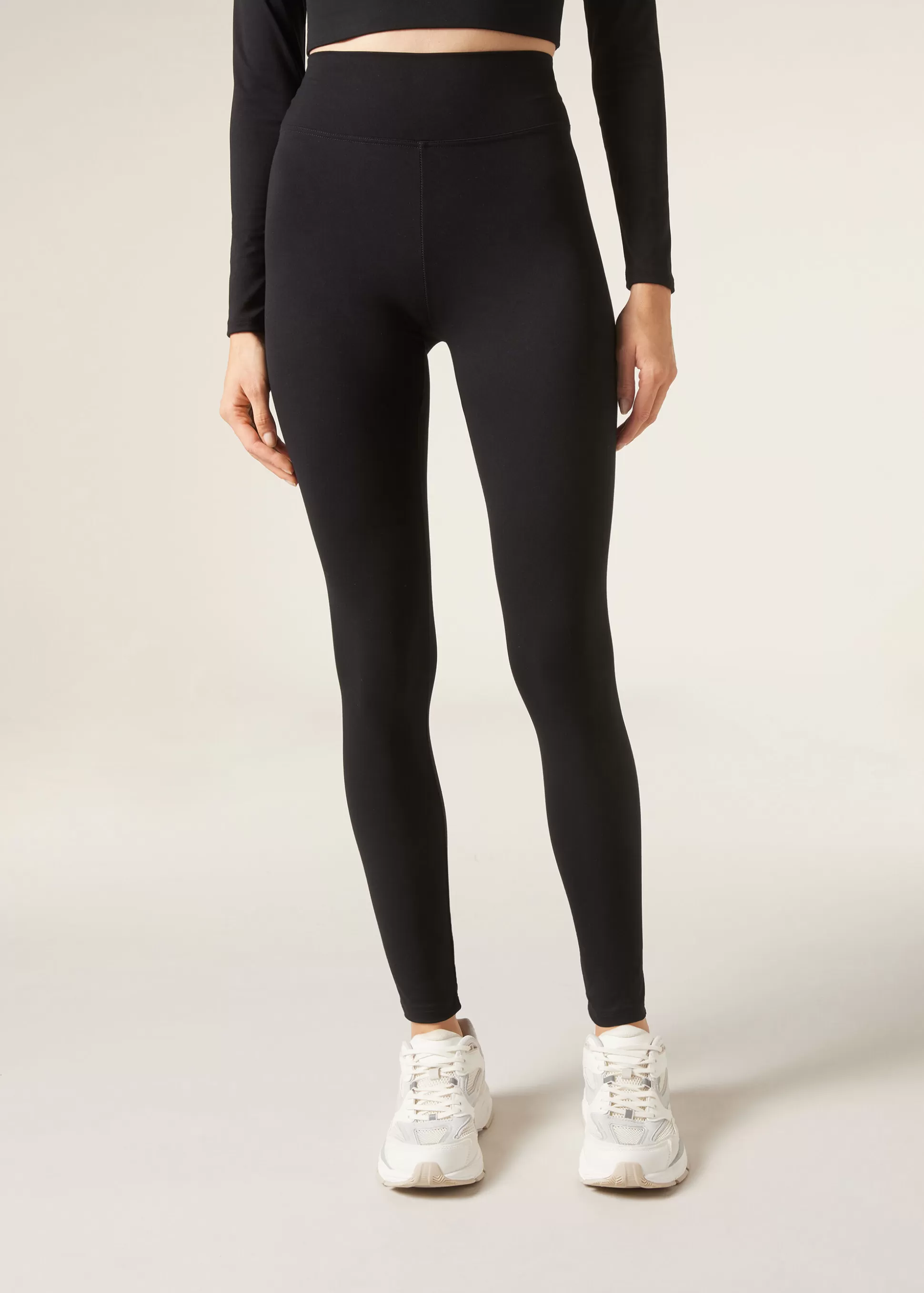 Leggings Leggings | Leggings-Calzedonia Legging Palazzo Tejido Soft Negro