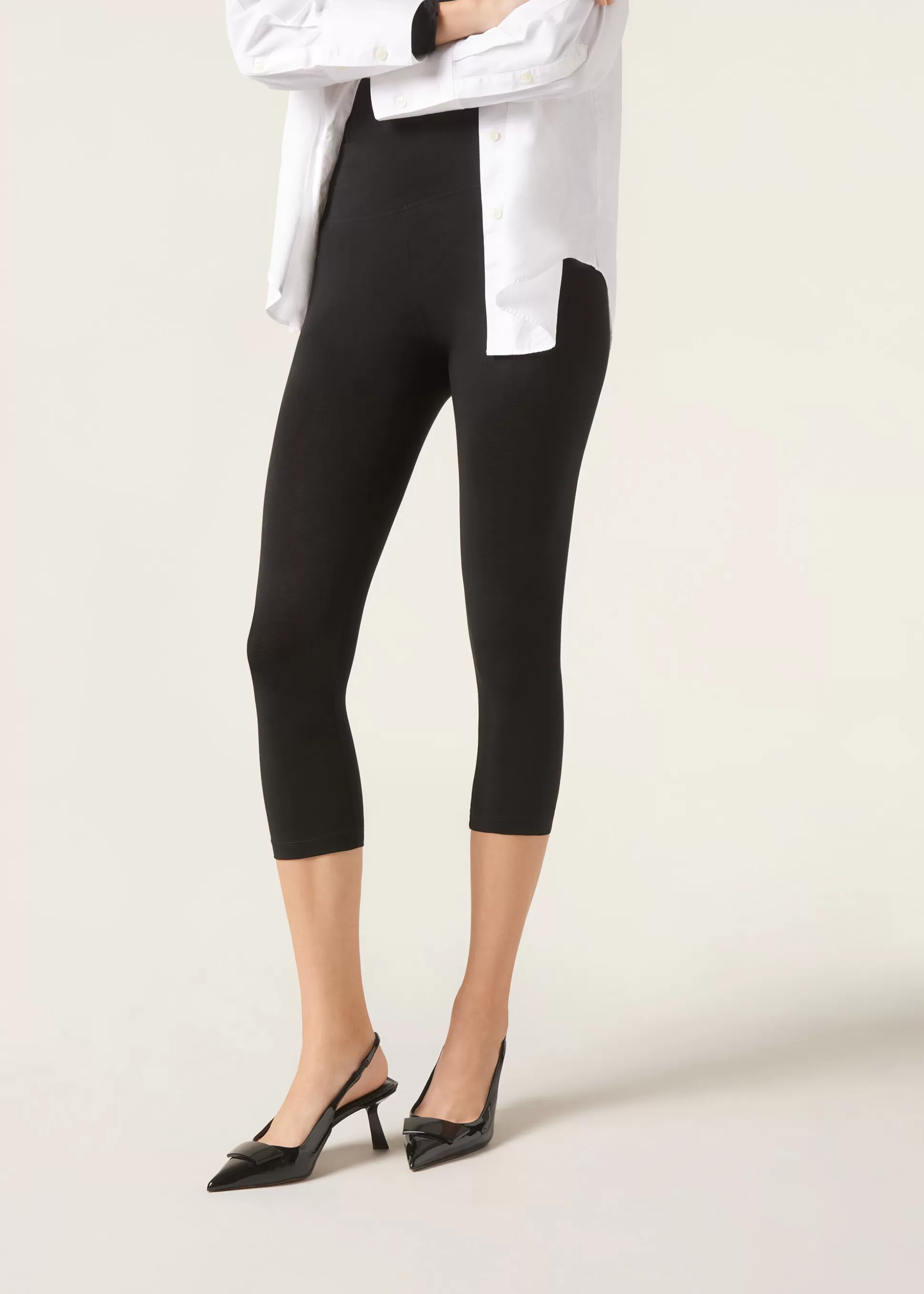 Leggings Leggings | Leggings-Calzedonia Leggings Capri De Algodón Ligero