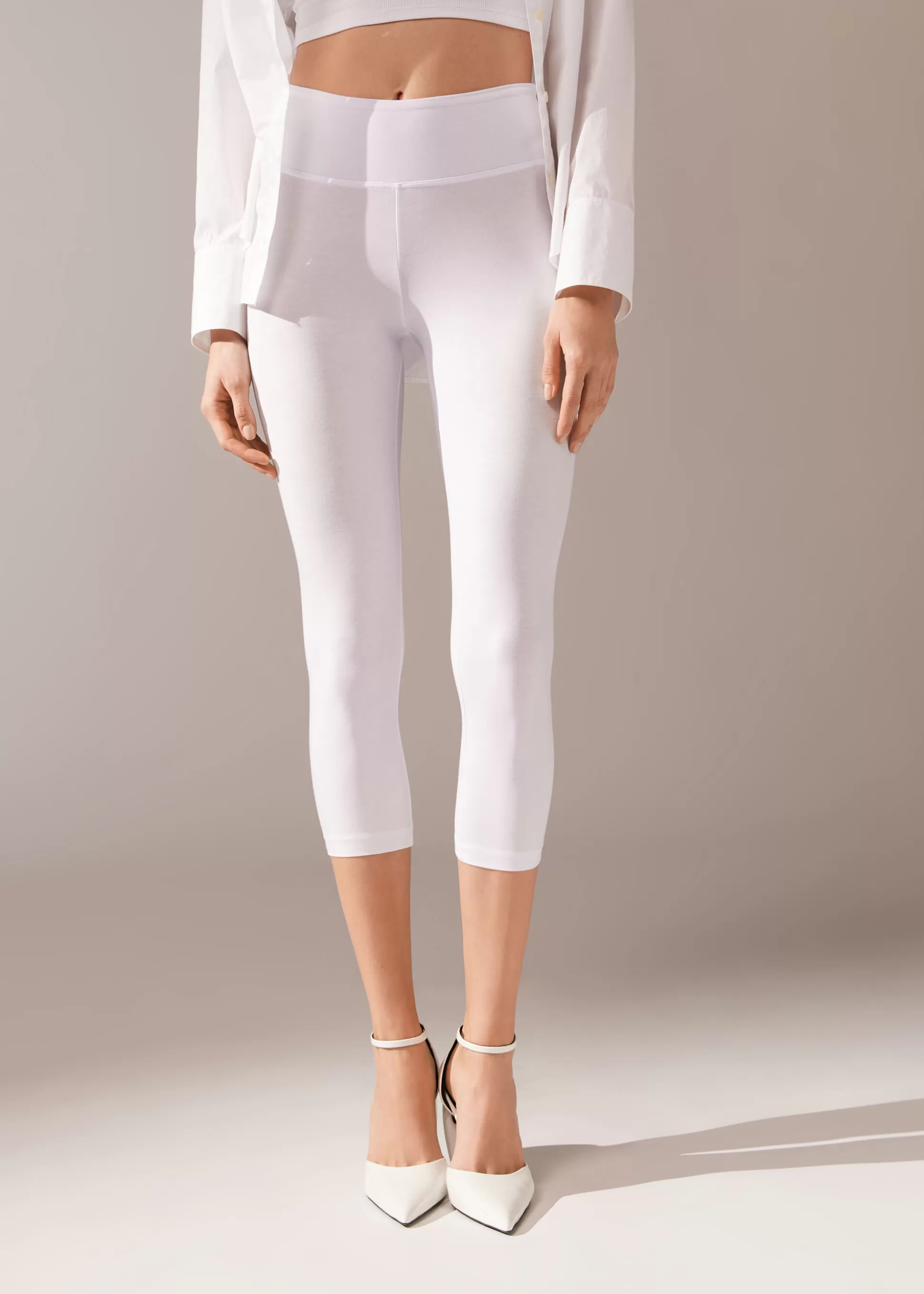 Leggings Leggings | Leggings-Calzedonia Leggings Capri De Algodón Ligero