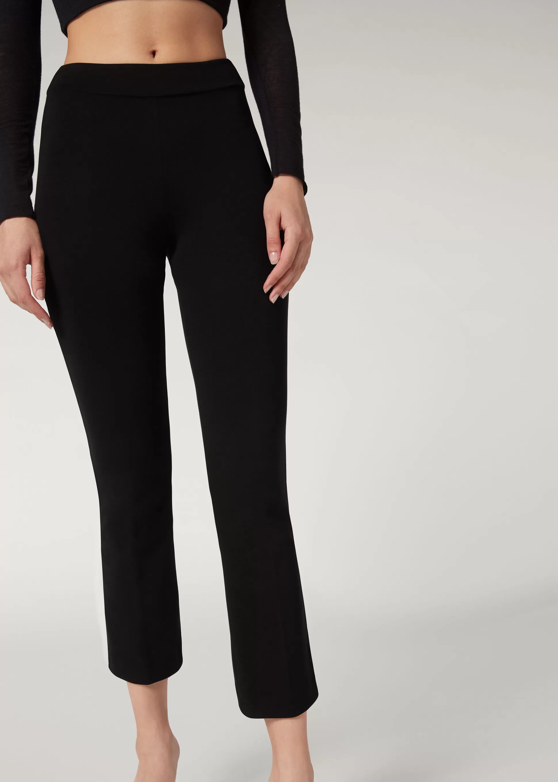 Pantalones-Calzedonia Leggings Cropped Flare