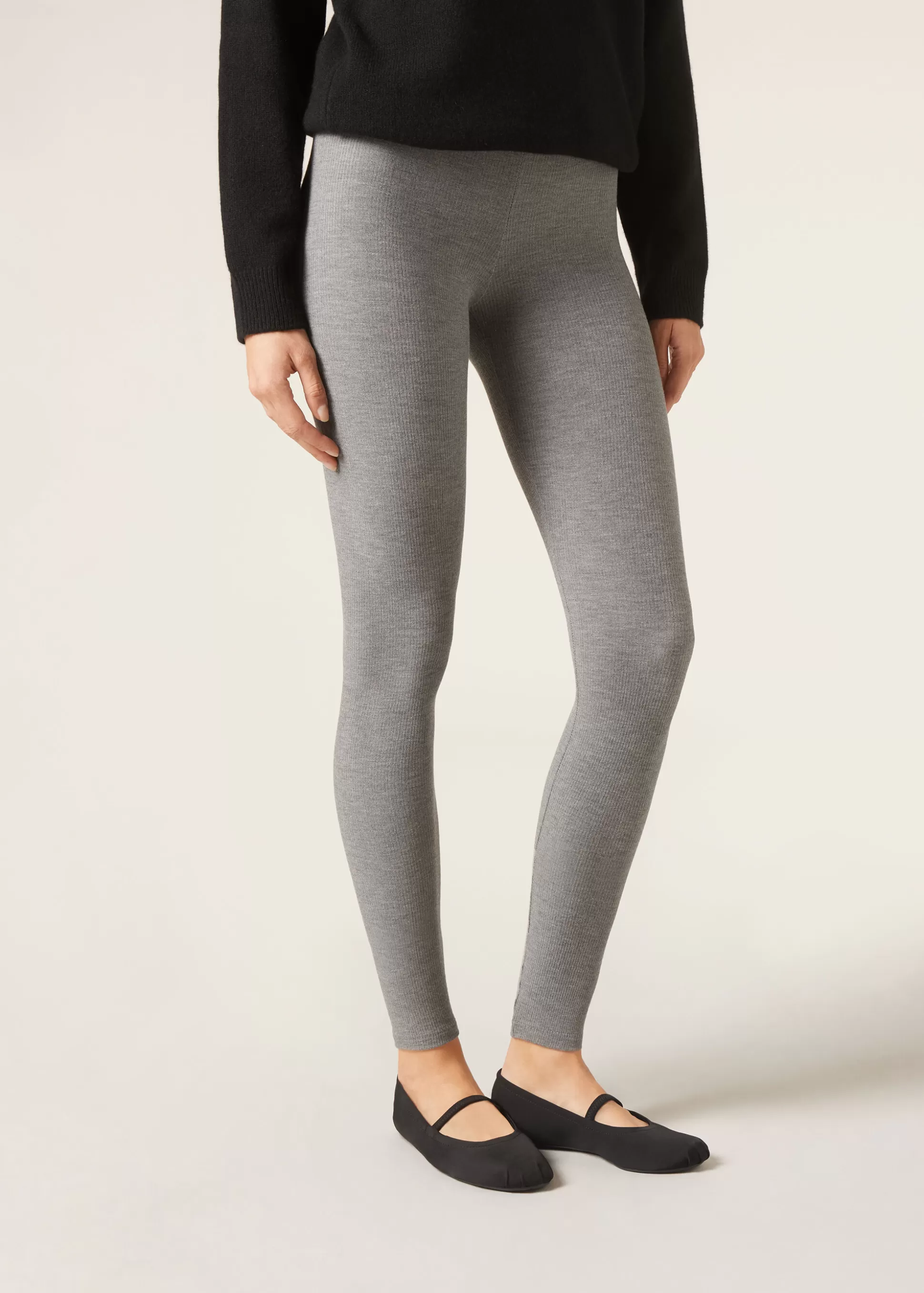 Leggings-Calzedonia Leggings De Canalé Con Cashmere