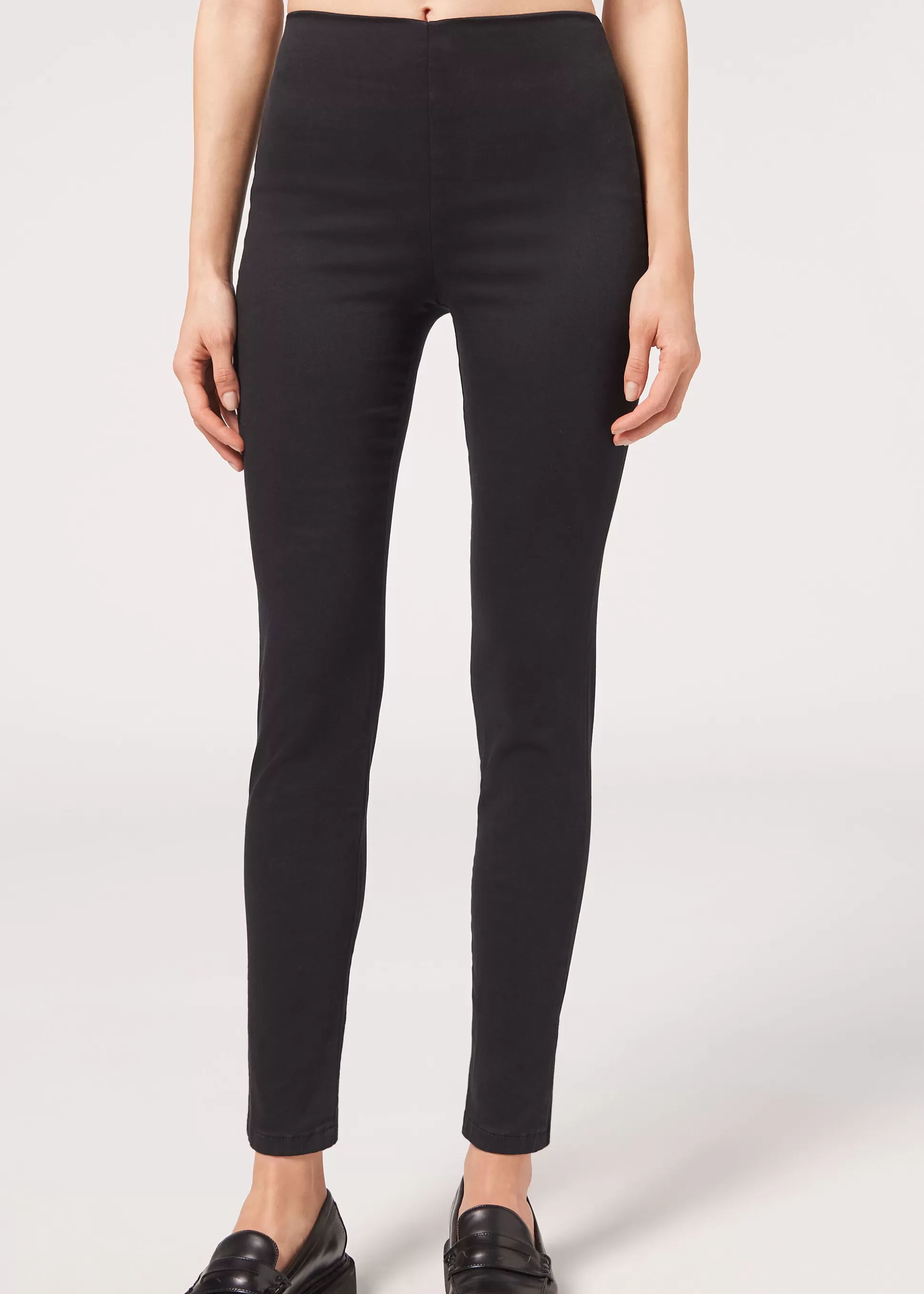 Leggings | Vaqueros-Calzedonia Leggings de Denim Skinny de Cintura Alta