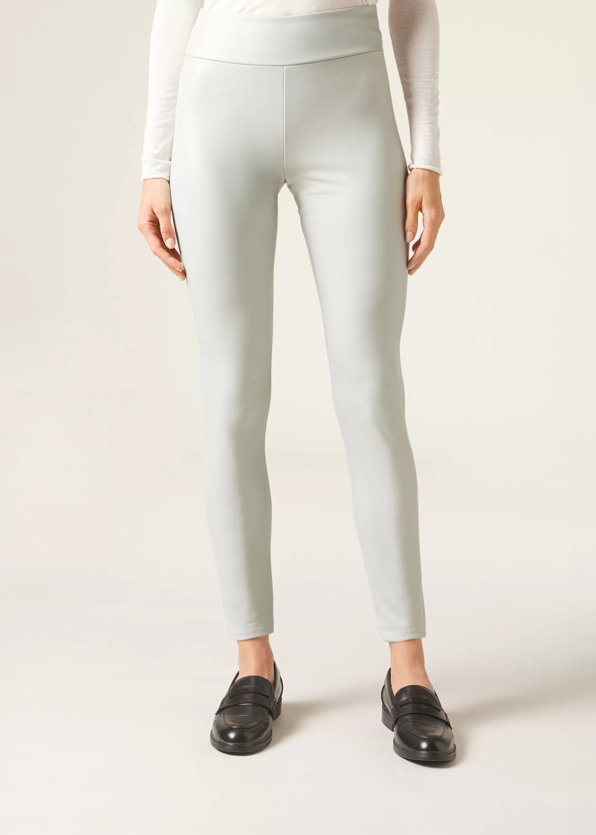 Pantalones | Leggings-Calzedonia Leggings Efecto Piel Térmicos Biancoghiaccio