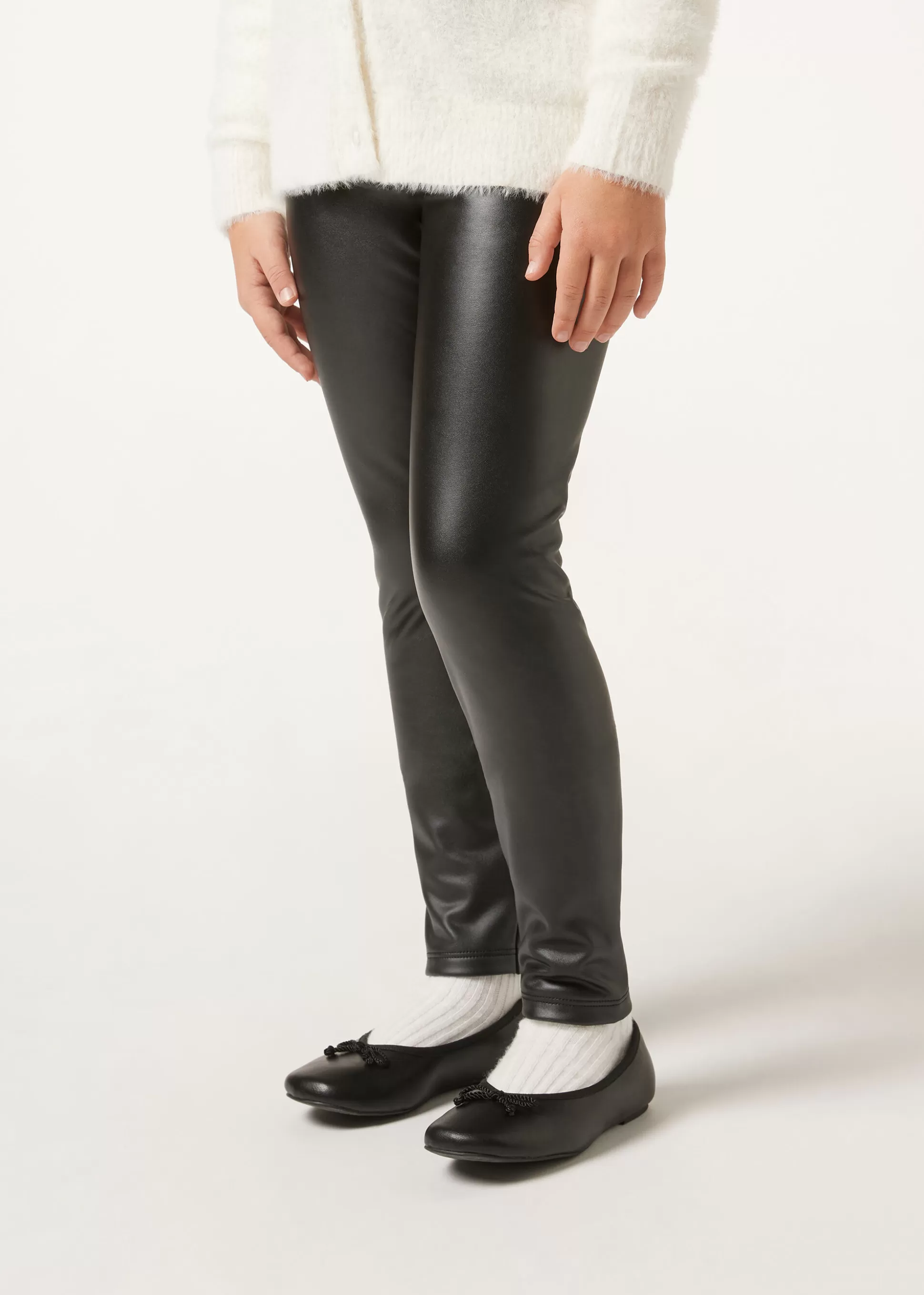 Leggings-Calzedonia Leggings Térmicos Efecto Piel De Niña Nero