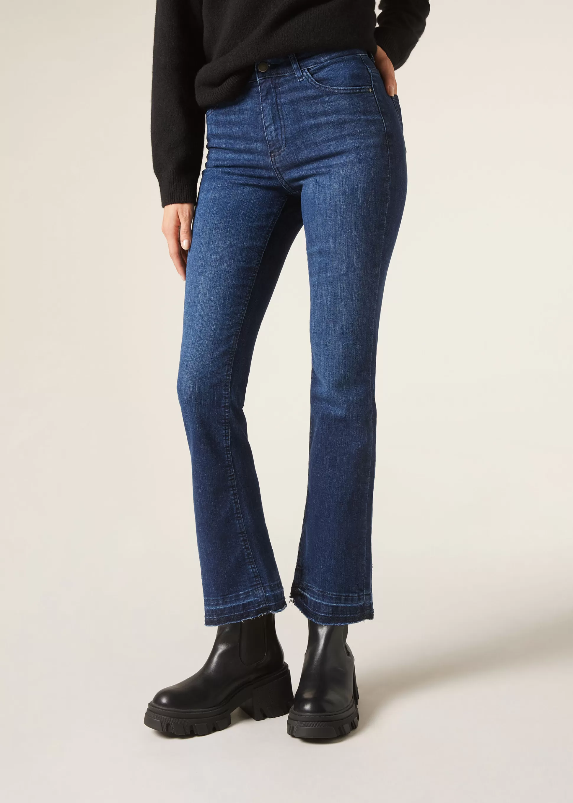 Vaqueros-Calzedonia Pantalón Miniflare Denim Azulvaqueromedio