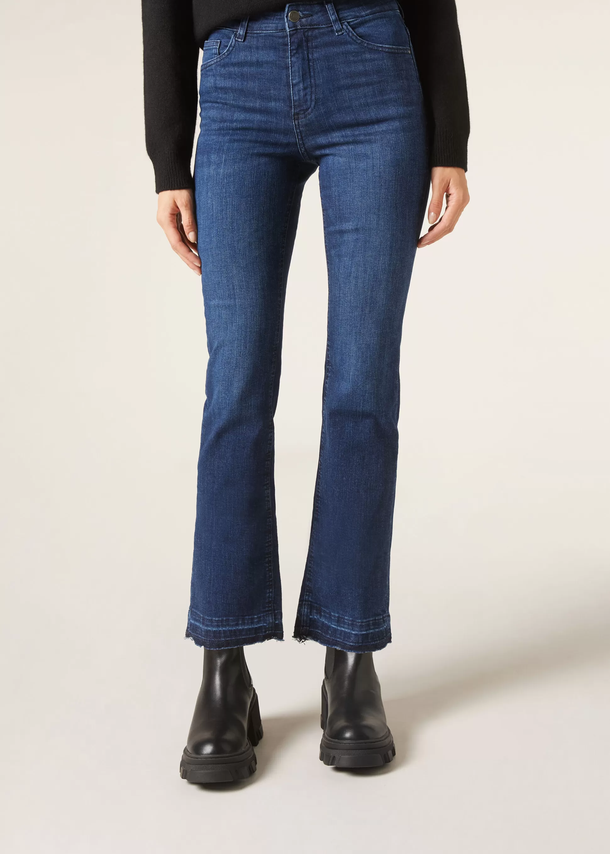 Vaqueros-Calzedonia Pantalón Miniflare Denim Azulvaqueromedio