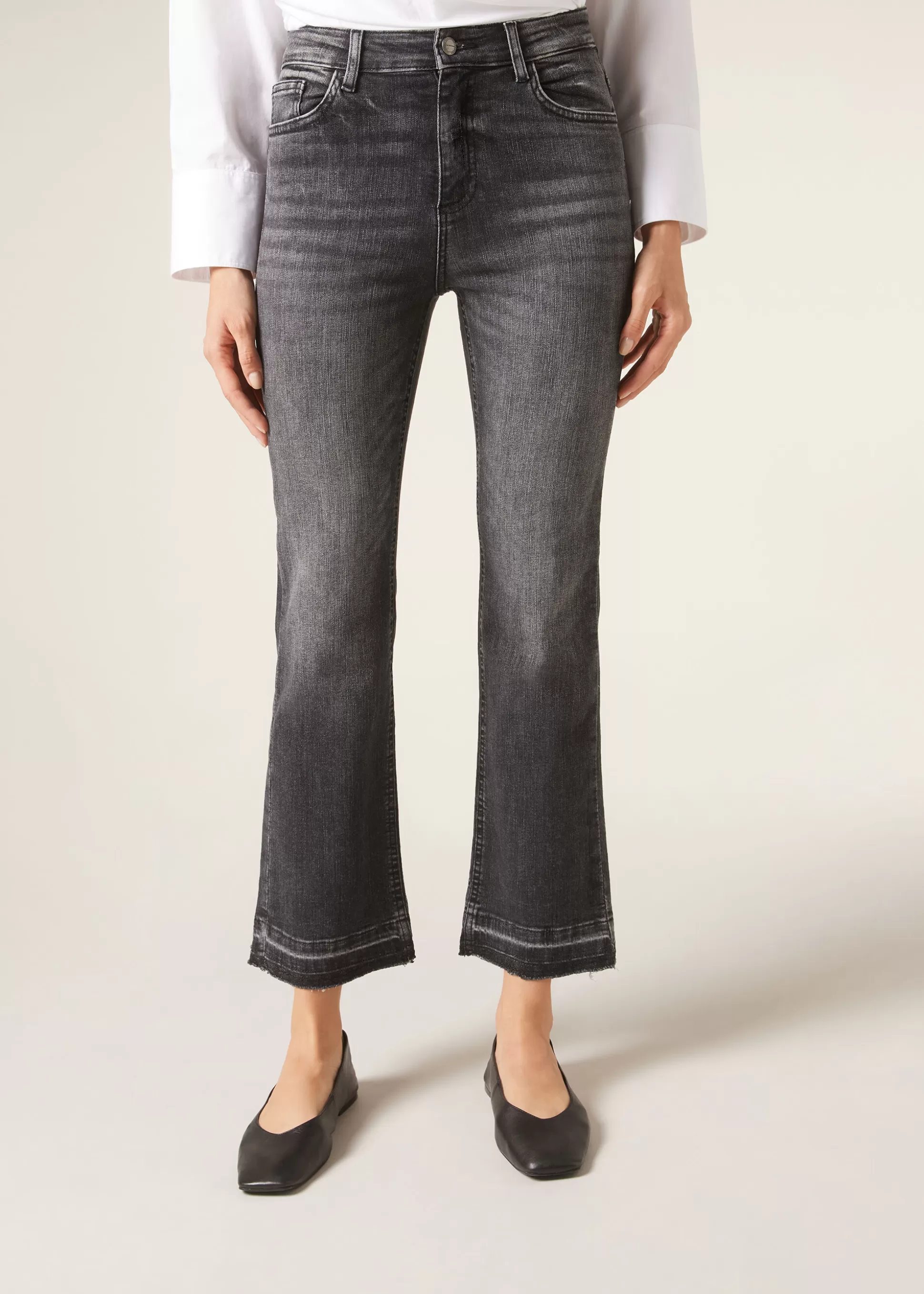 Vaqueros-Calzedonia Pantalón Miniflare Denim Grisvaquero