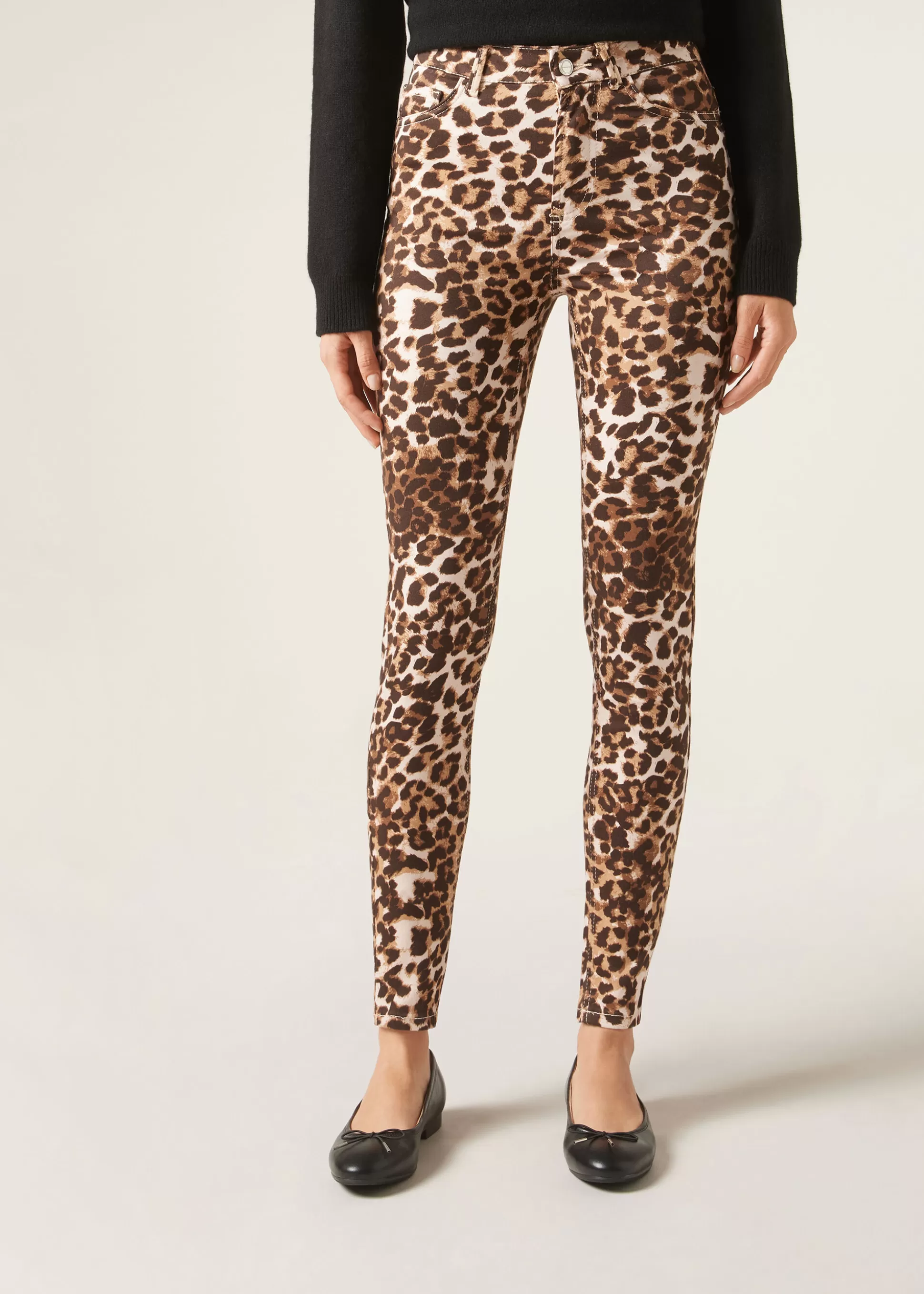 Vaqueros | Pantalones-Calzedonia Pantalón Push Up Leopardo Animalier