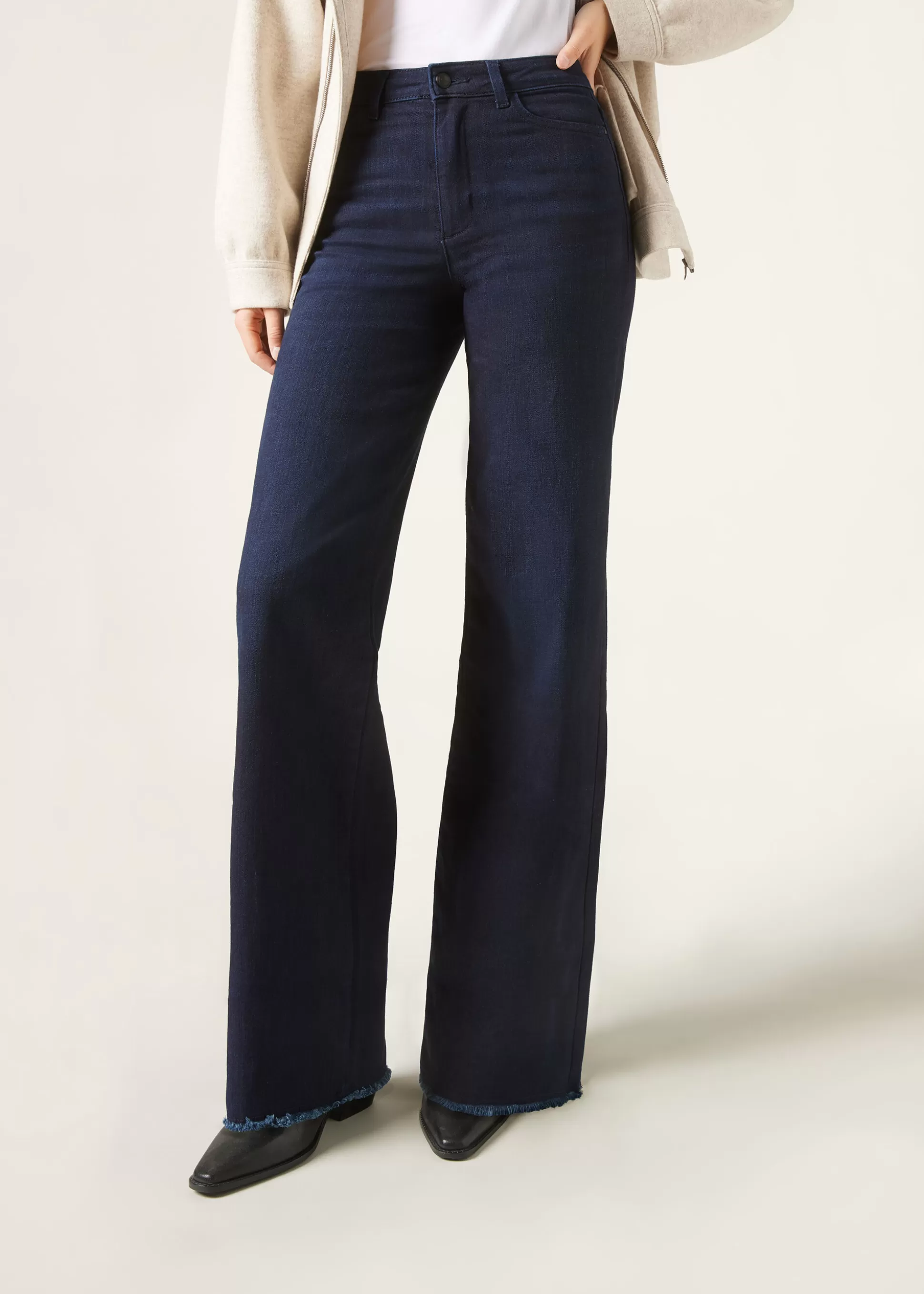 Vaqueros-Calzedonia Pantalón Térmico Wide Leg Denim Azulvaquerooscuro