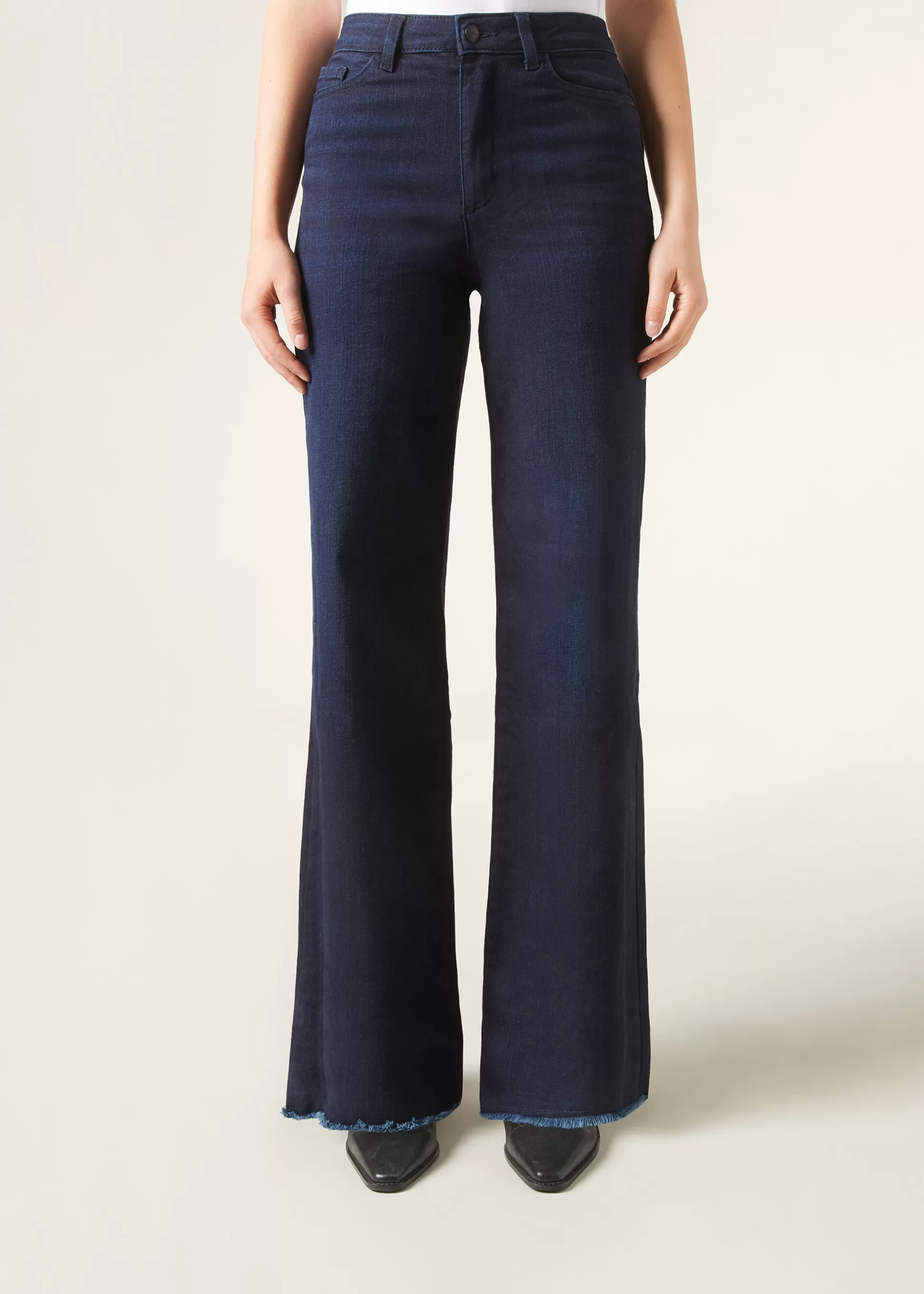 Vaqueros-Calzedonia Pantalón Térmico Wide Leg Denim Azulvaquerooscuro