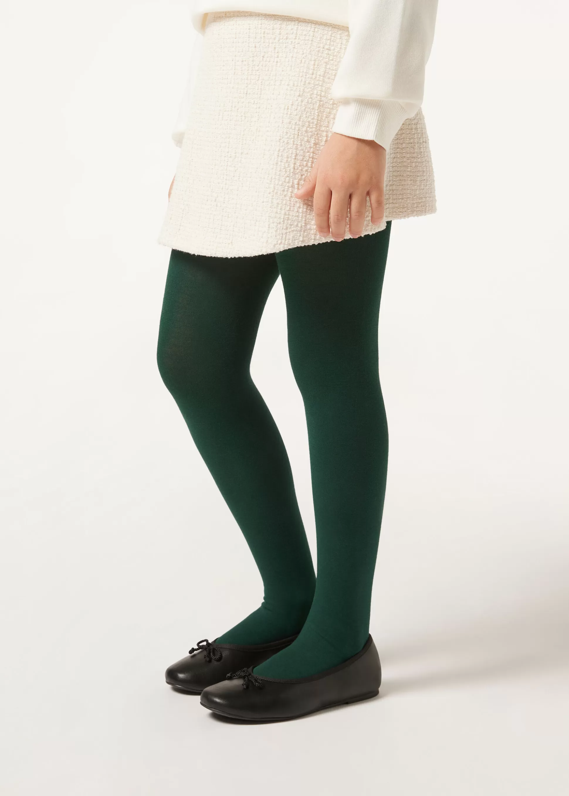 Pantis-Calzedonia Pantis en Algodón Eco Para Niña Verdepino