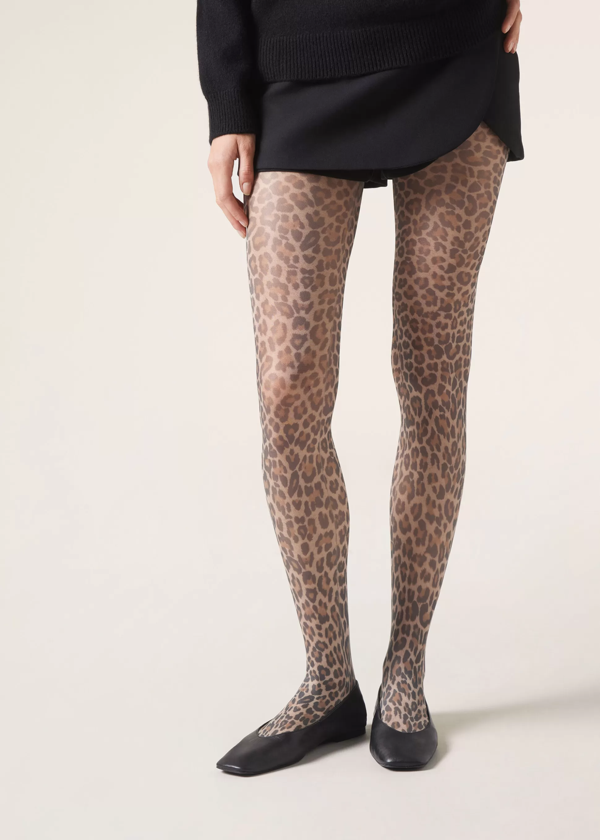 Pantis Estampados-Calzedonia Pantis Transparentes 30 Deniers Estampado Animal Print Stampaanimalier